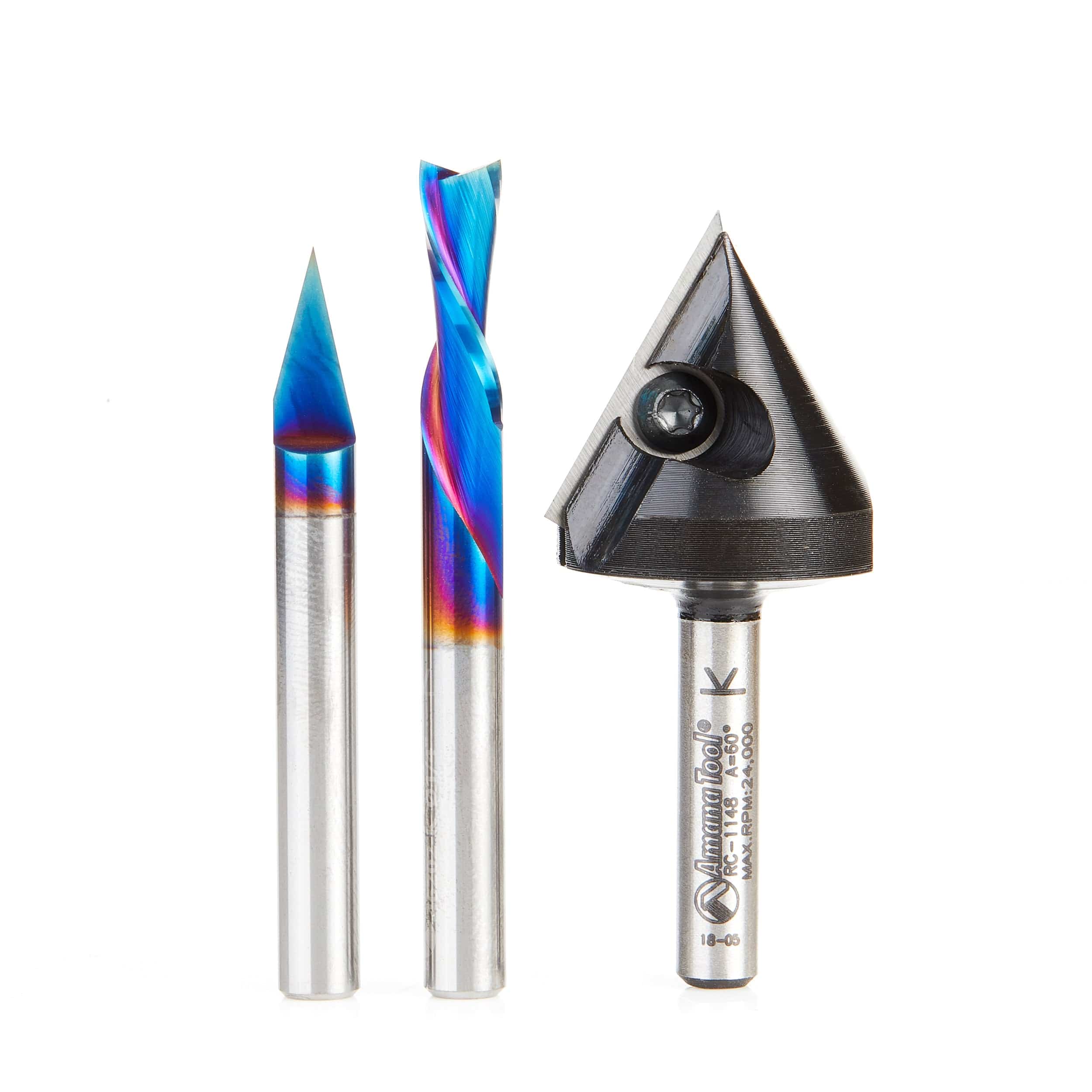 CNC Sign Making Router Bit Set – 1/4″ SH