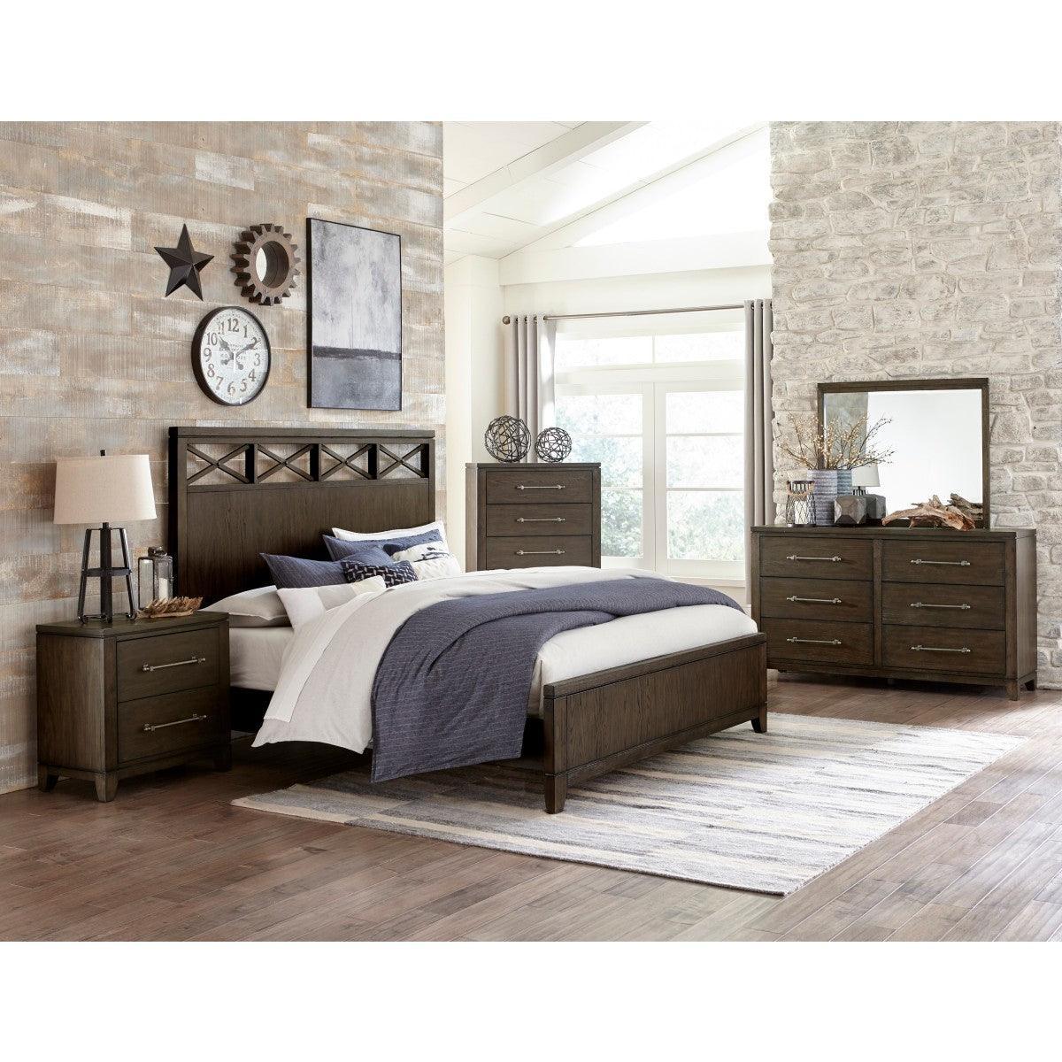 Griggs Dark Brown Panel King Bed - Image 3