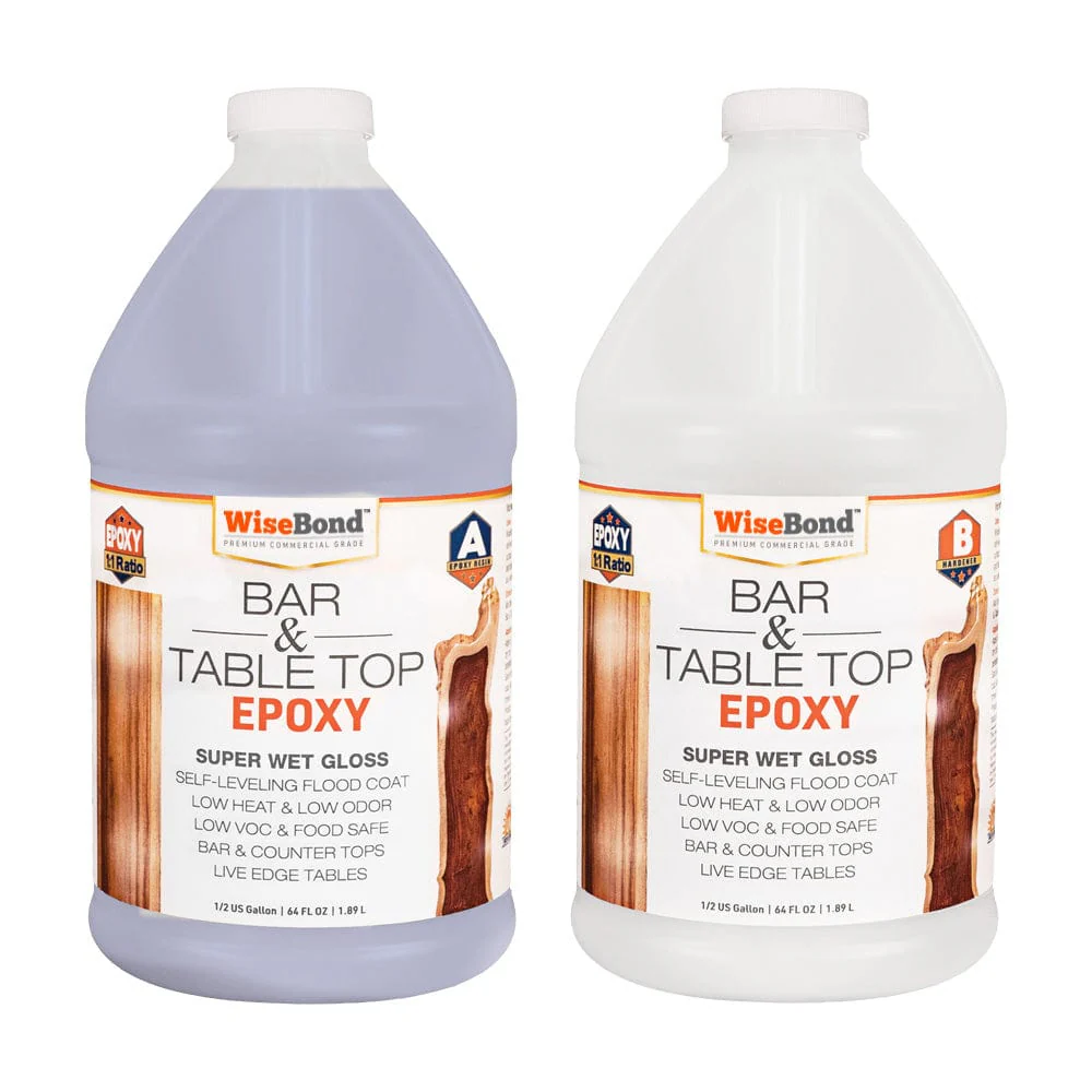 Bar and Table Top Epoxy Resin – Clear- 1 Gallon Kit