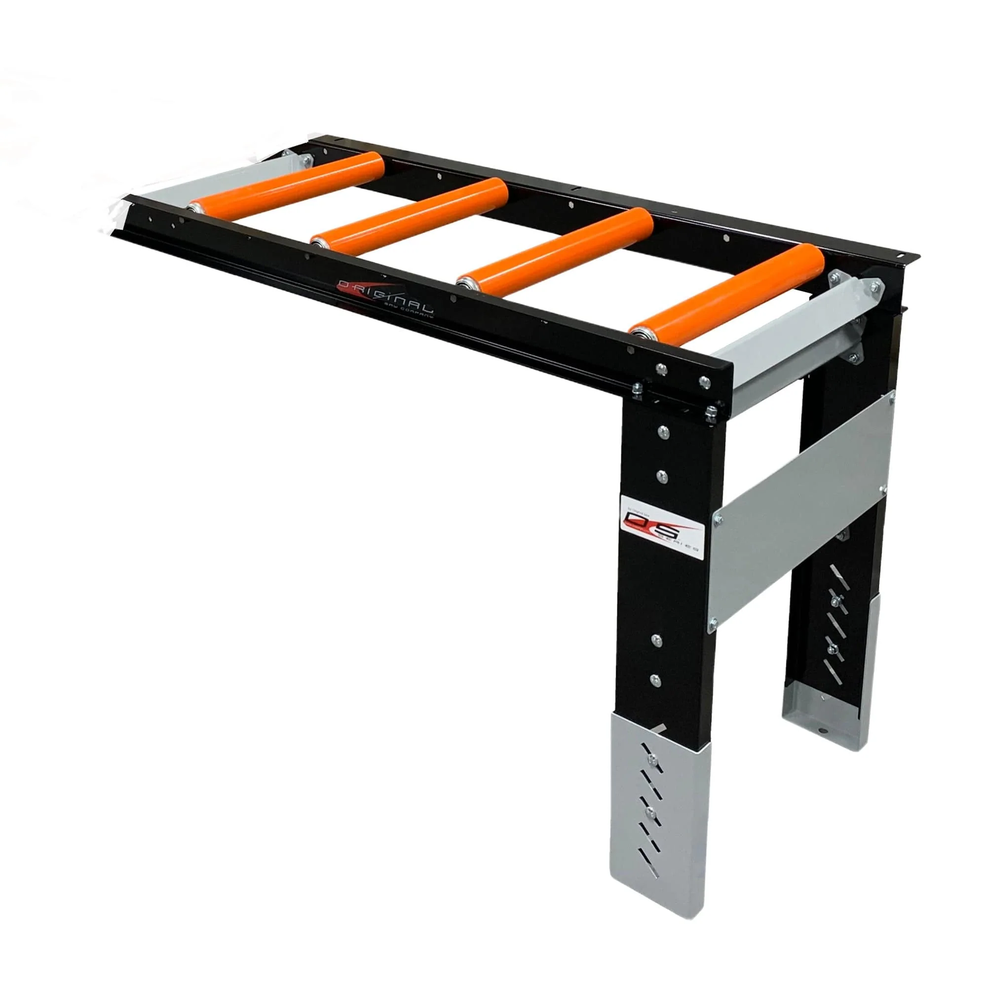Roller Table Extension – Orange Urethane Coated Zinc Plated Steel Rollers – 4′ x 22″ Kit