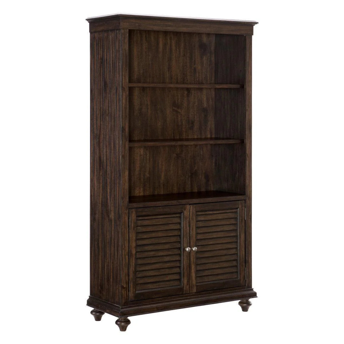 Cardano Charcoal Bookcase 3 Upper Shelves - Image 2