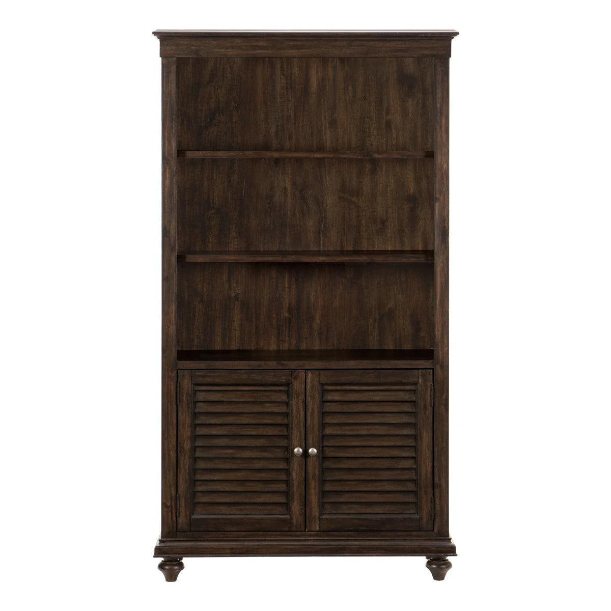 Cardano Charcoal Bookcase 3 Upper Shelves