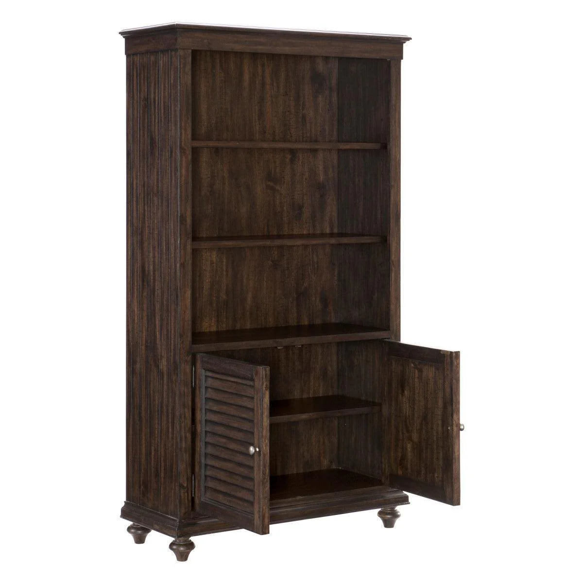 Cardano Charcoal Bookcase 3 Upper Shelves - Image 3