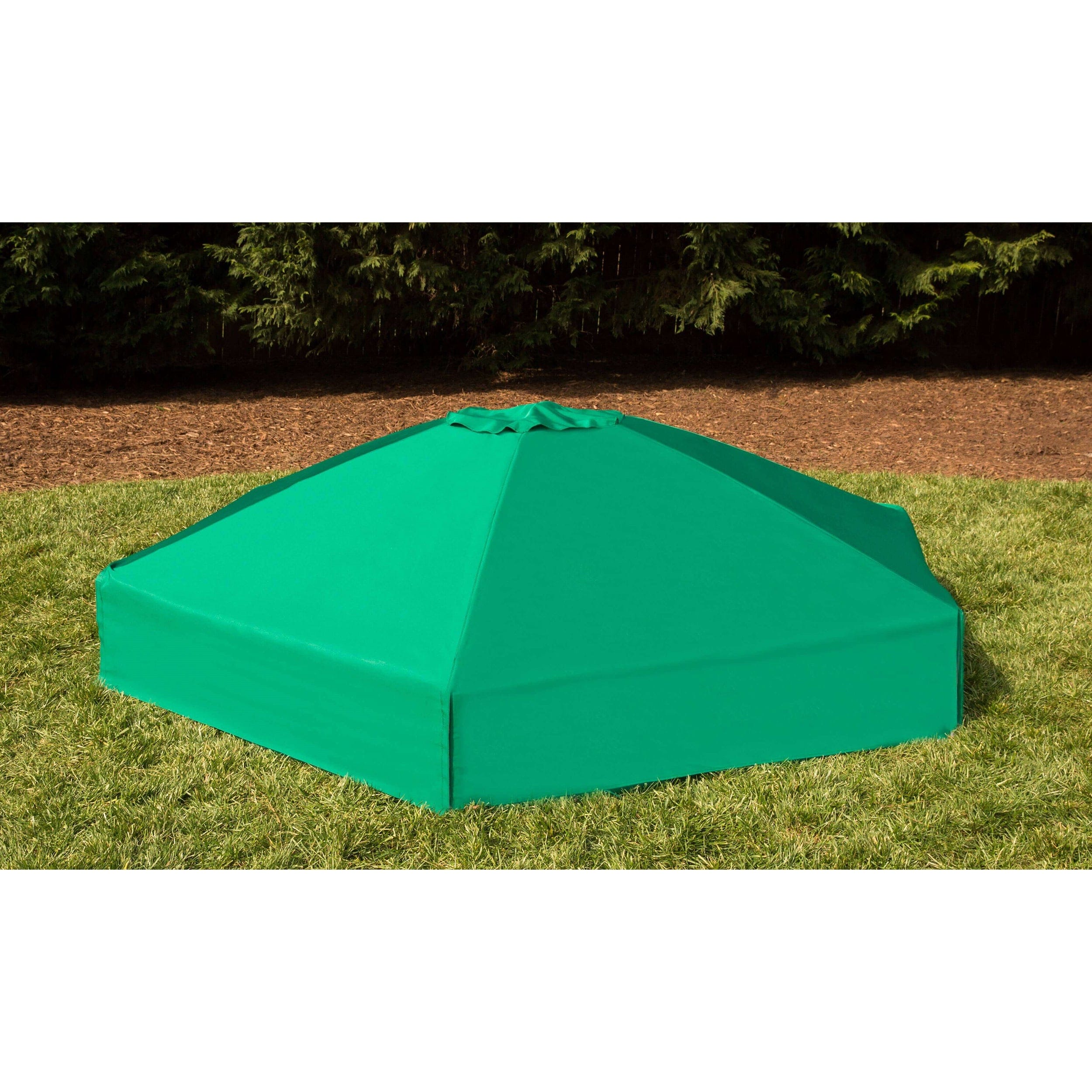 Classic Sienna 7' x  8' x 5.5 " Composite Hexagon Sandbox Kit with Telescoping Canopy/Cover - 2" profile - Image 3