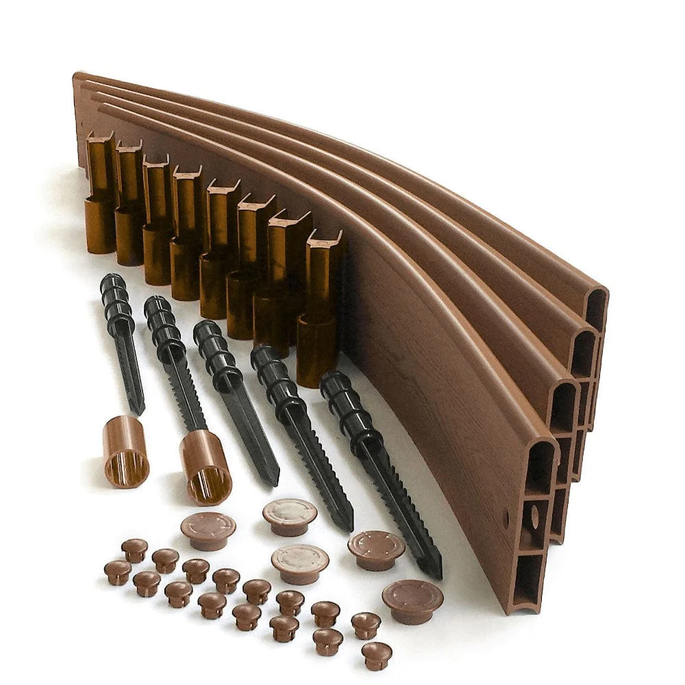 Classic Sienna Curved Landscape Edging Kit 16’ – 1” profile