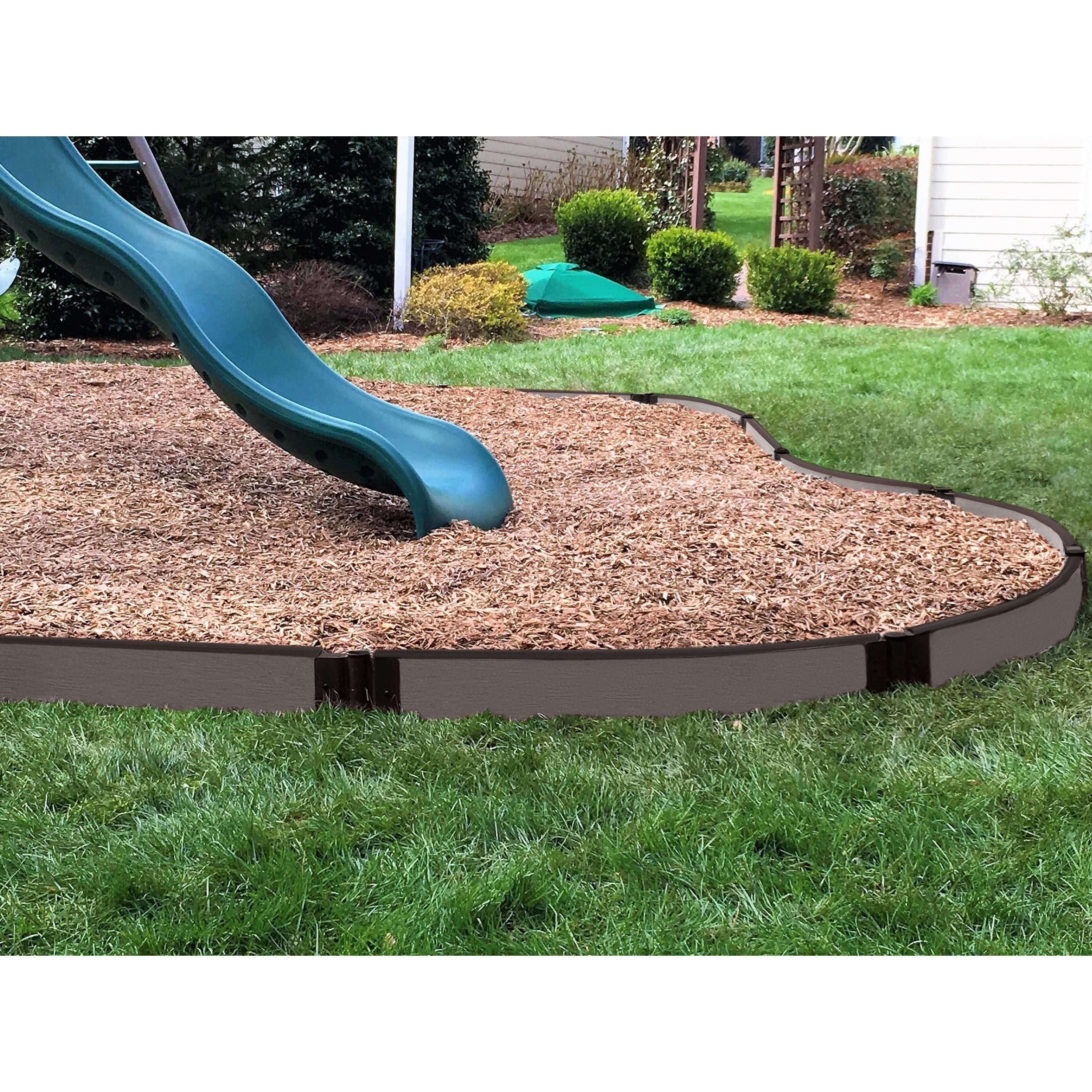 Weathered Wood Curved Playground Border 16' - 1" profile                 - Image 2