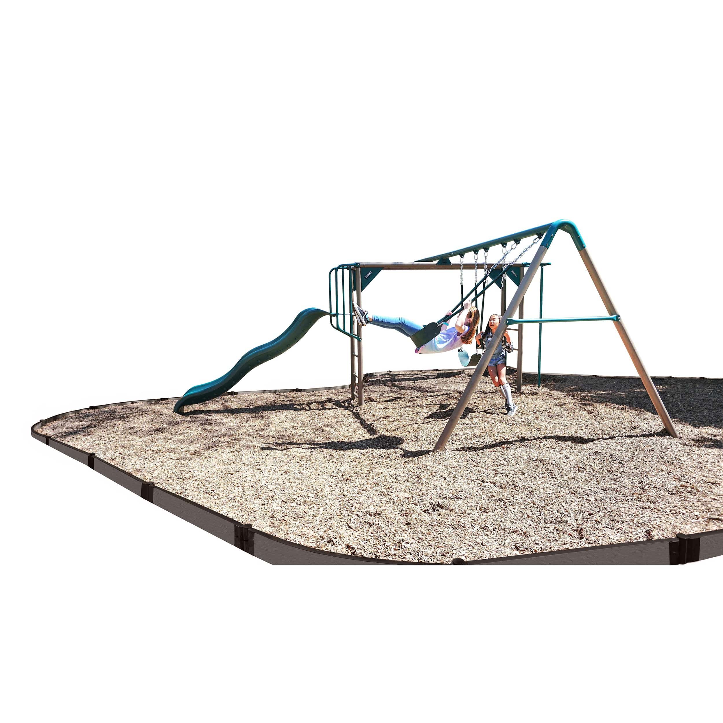 Weathered Wood Curved Playground Border 16' - 1" profile                 - Image 3