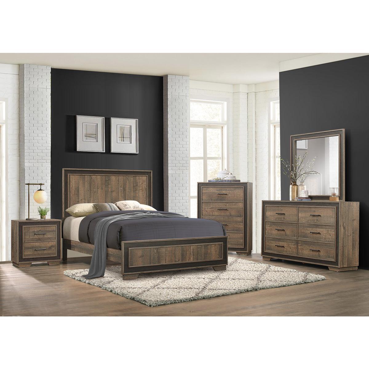Ellendale Mahogany Dark Ebony Panel King Bed - Image 3