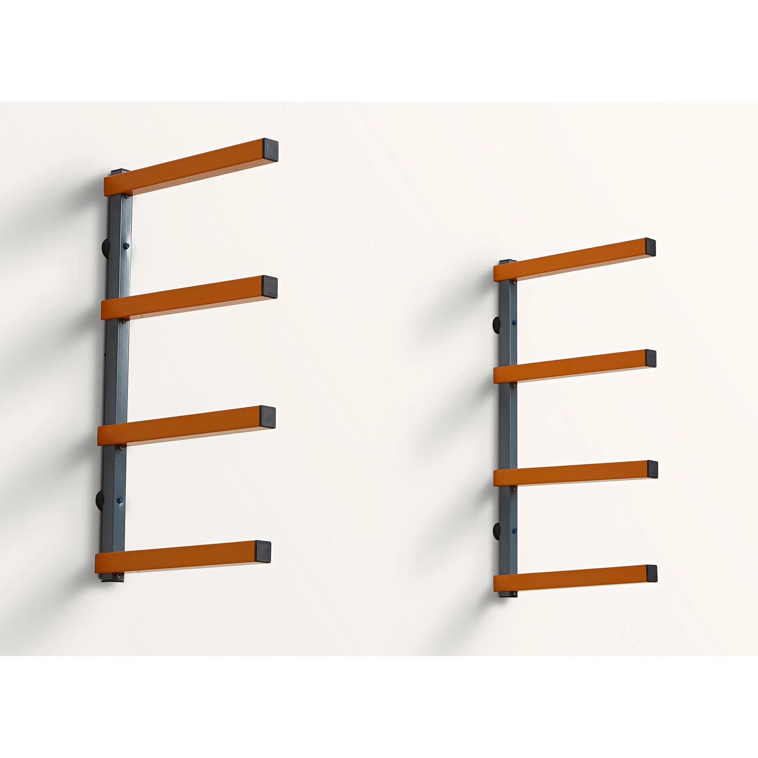 4-Level Lumber Storage Rack – Orange & Gray