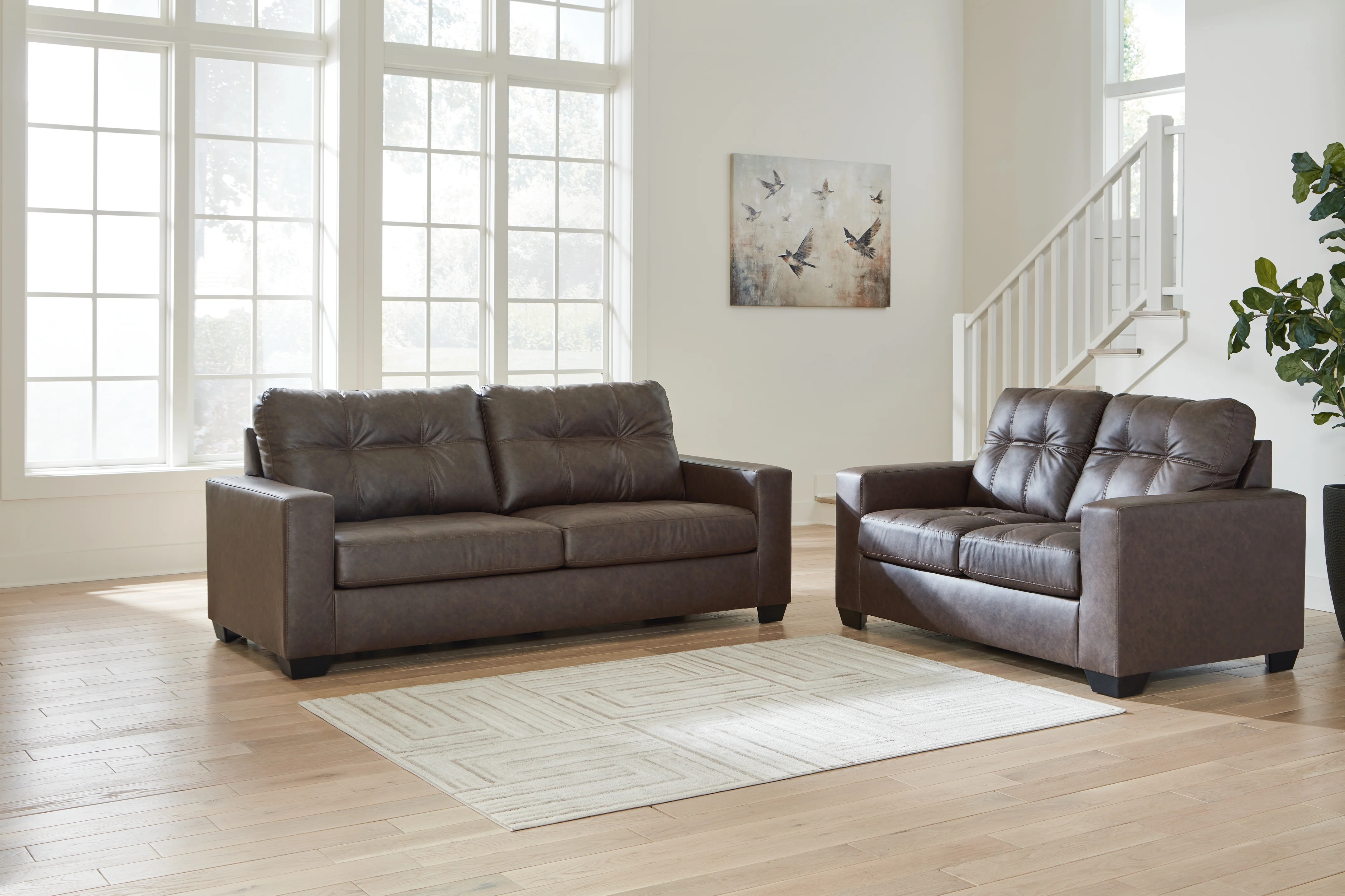 Barlin Umber Mills Sofa and Loveseat - Image 2