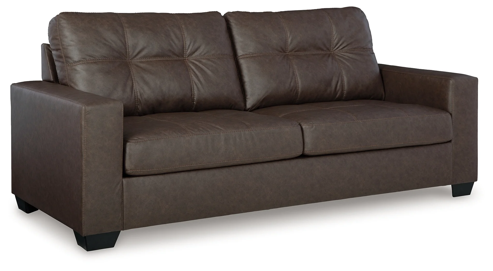 Barlin Mills Umber Faux Leather Sofa - Image 2