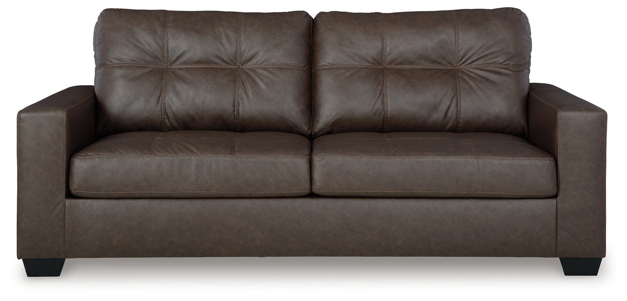 Barlin Mills Umber Faux Leather Sofa - Image 3