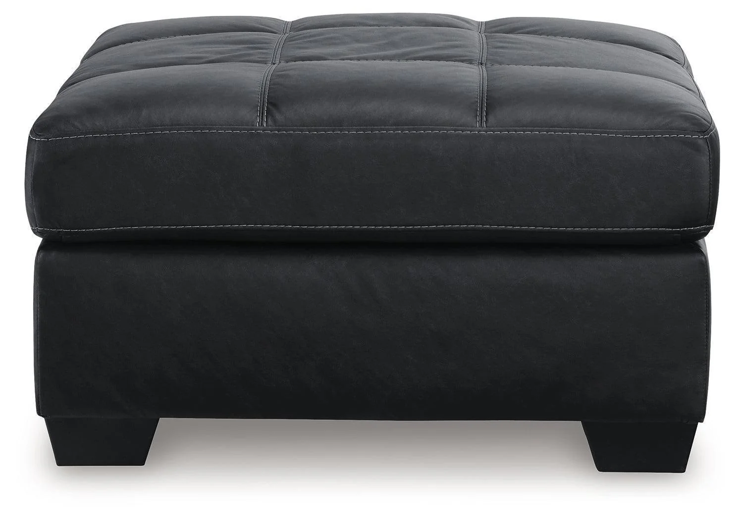 Barlin Mills Carbon Faux Leather Oversized Accent Ottoman - Image 2