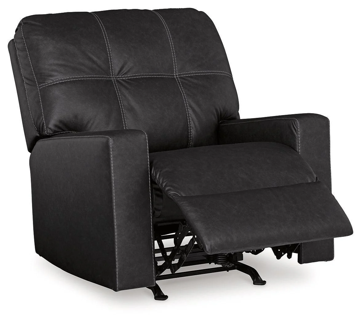Barlin Mills Carbon Faux Leather Recliner - Image 3