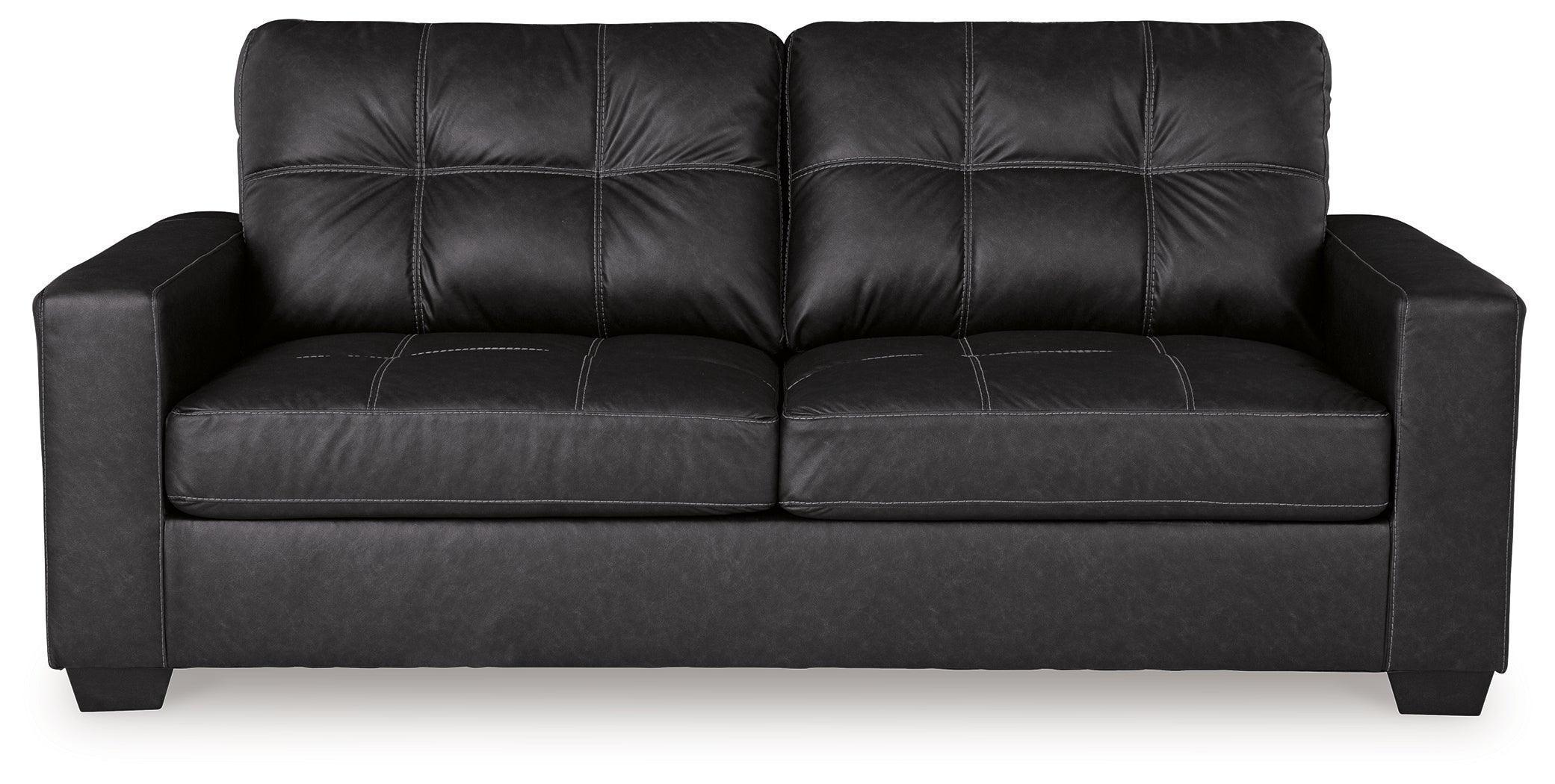Barlin Mills Carbon Faux Leather Queen Sofa Sleeper - Image 3