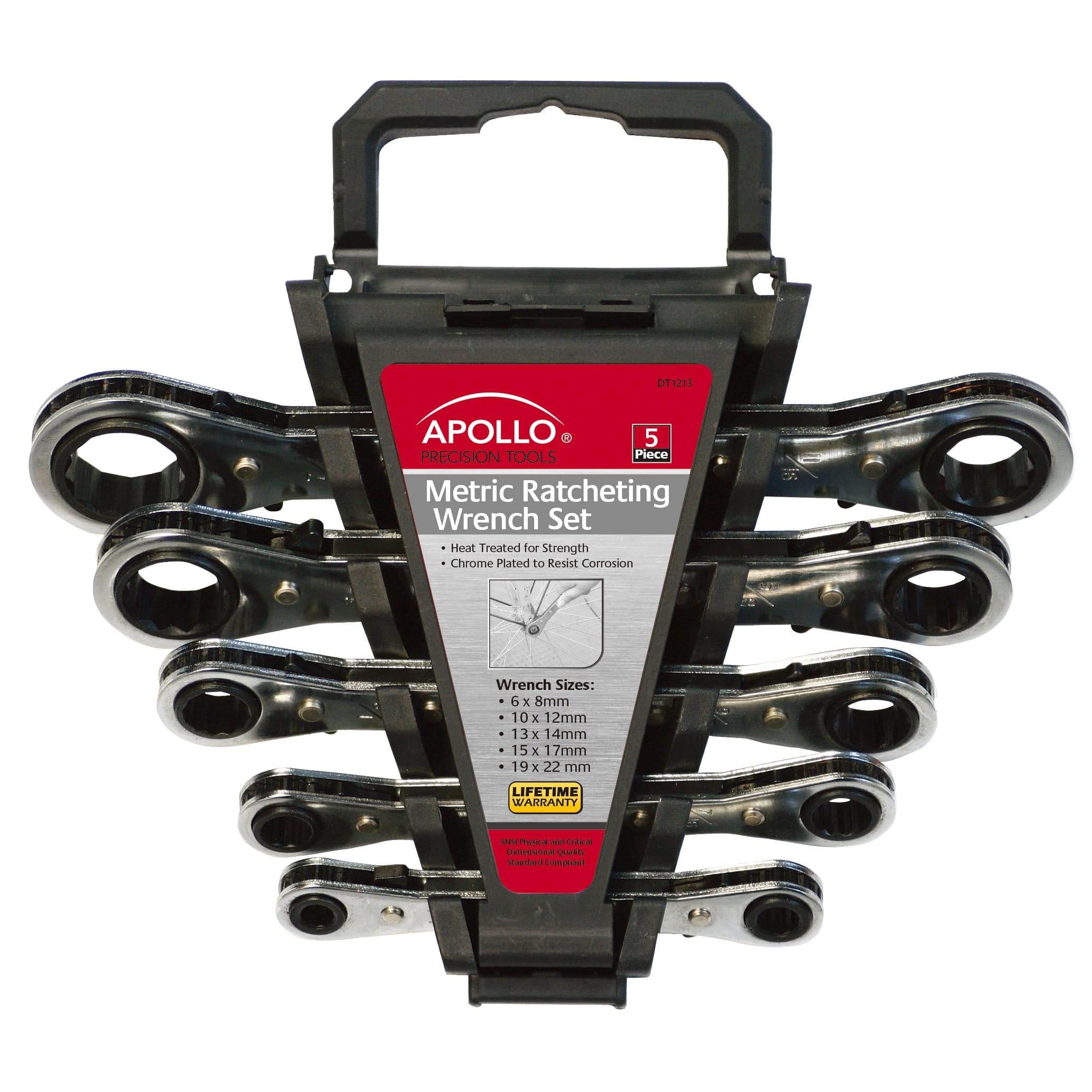 5 Piece Ratcheting Wrench Set-Metric