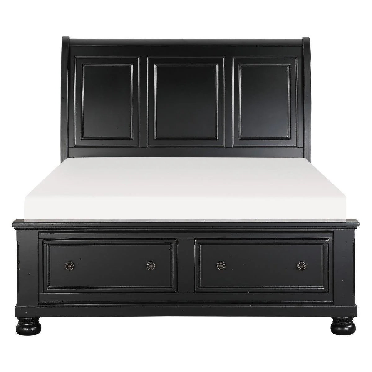 Laurelin Black Queen Sleigh Storage Bed - Image 1