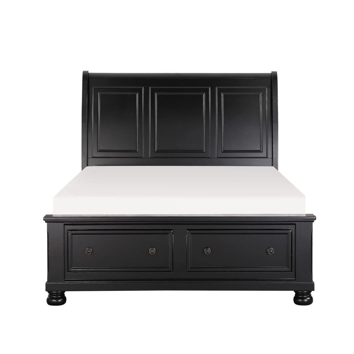 Laurelin Black King Sleigh Storage Bed - Image 1