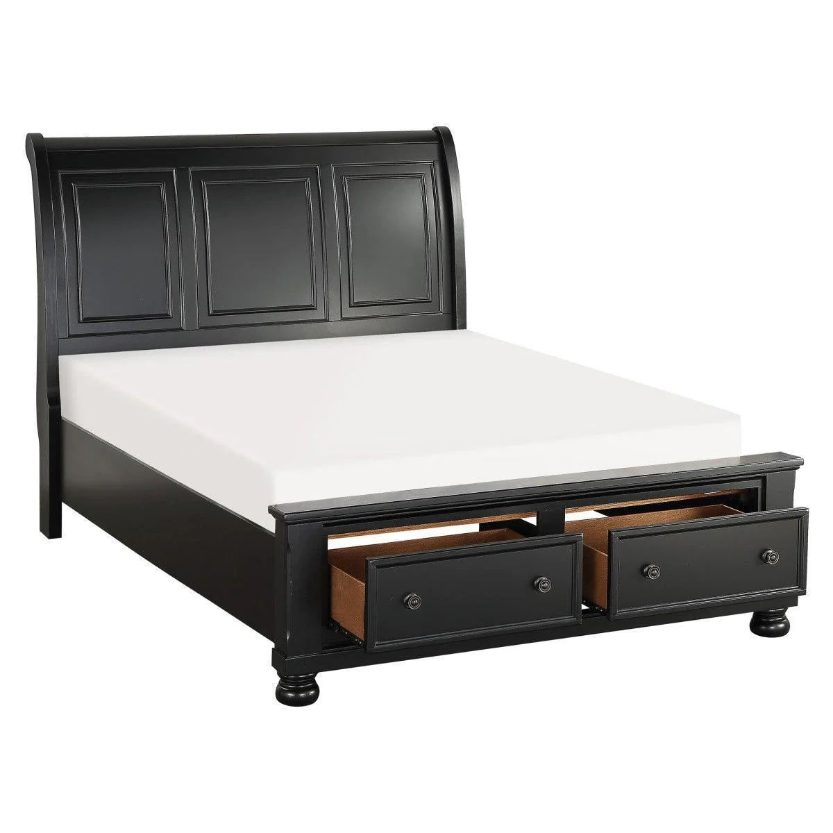 Laurelin Black Queen Sleigh Storage Bed - Image 3