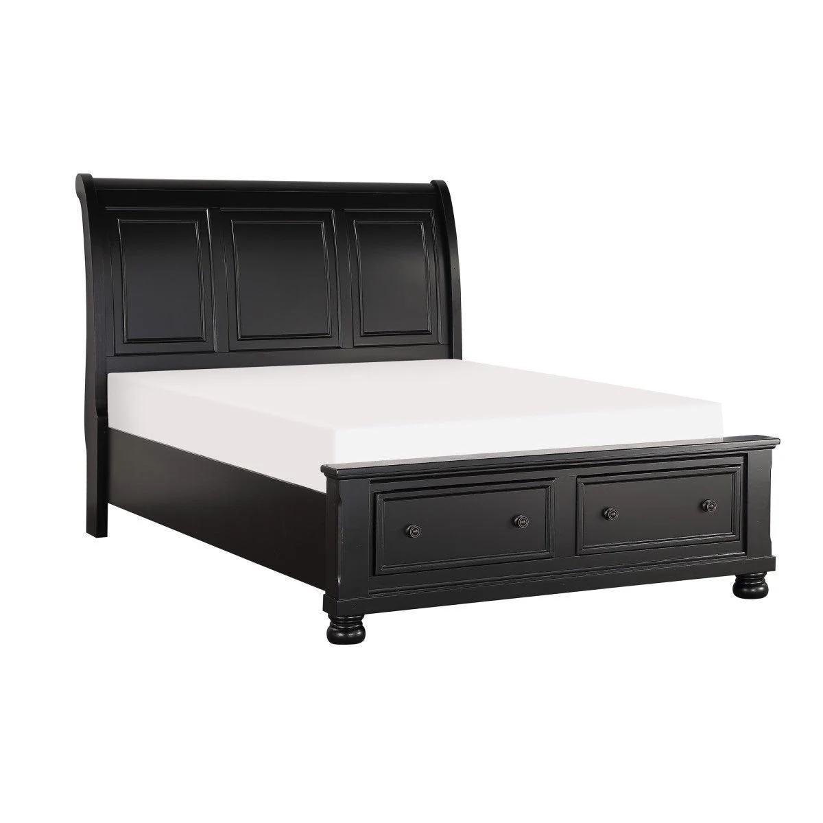Laurelin Black King Sleigh Storage Bed - Image 2