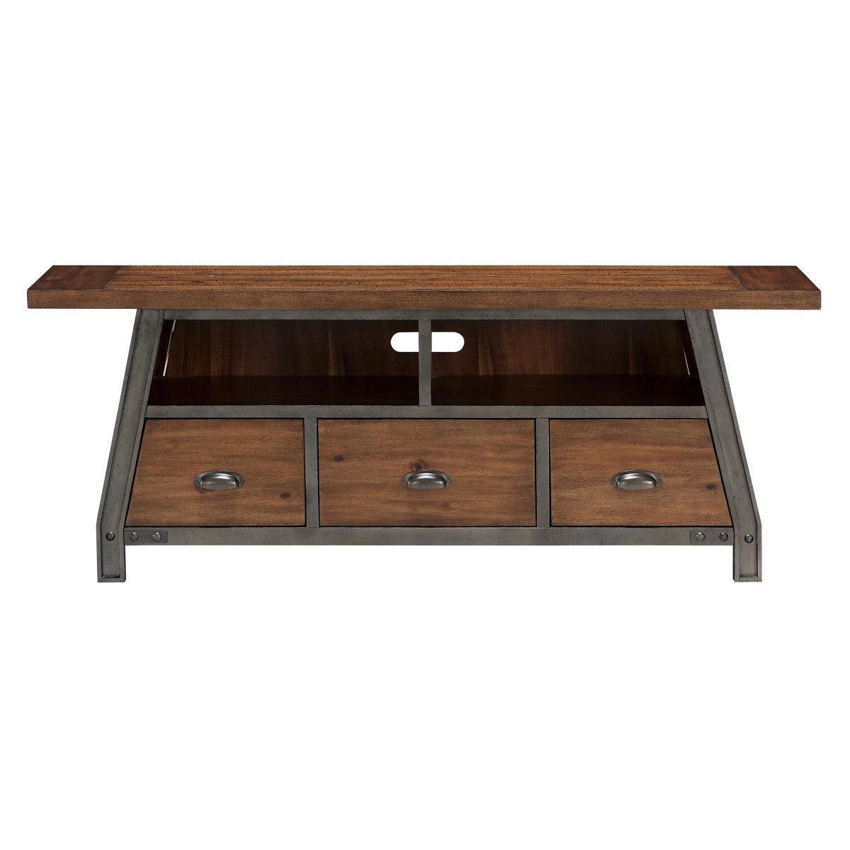 Holverson Brown Gunmetal TV Stand - Image 1