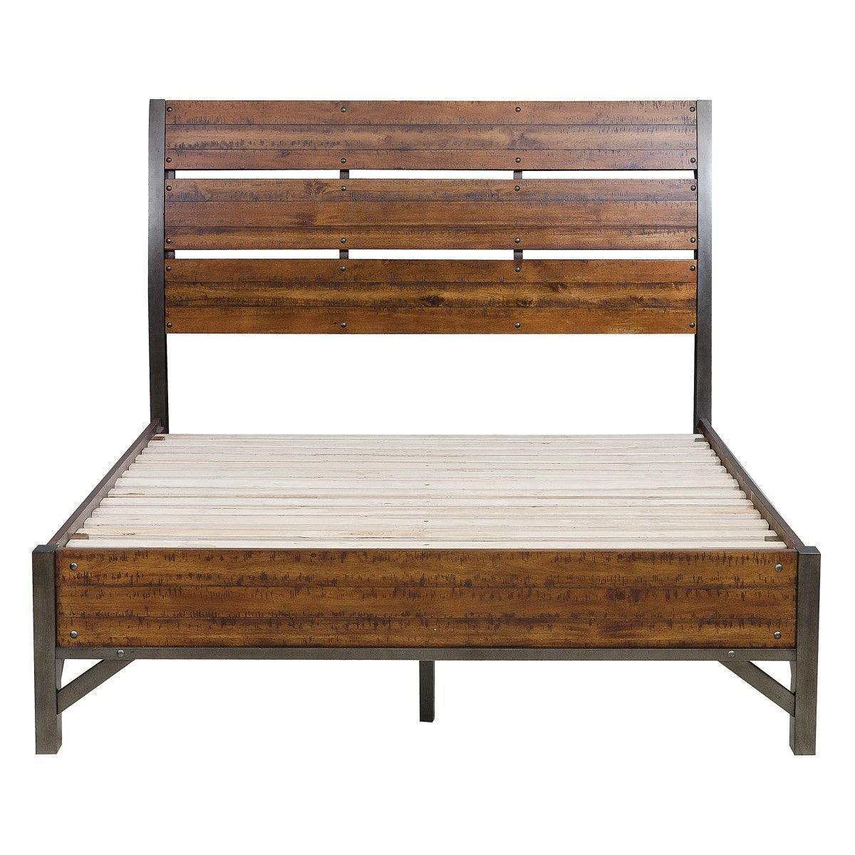 James Rustic Platform King Bed - Image 1