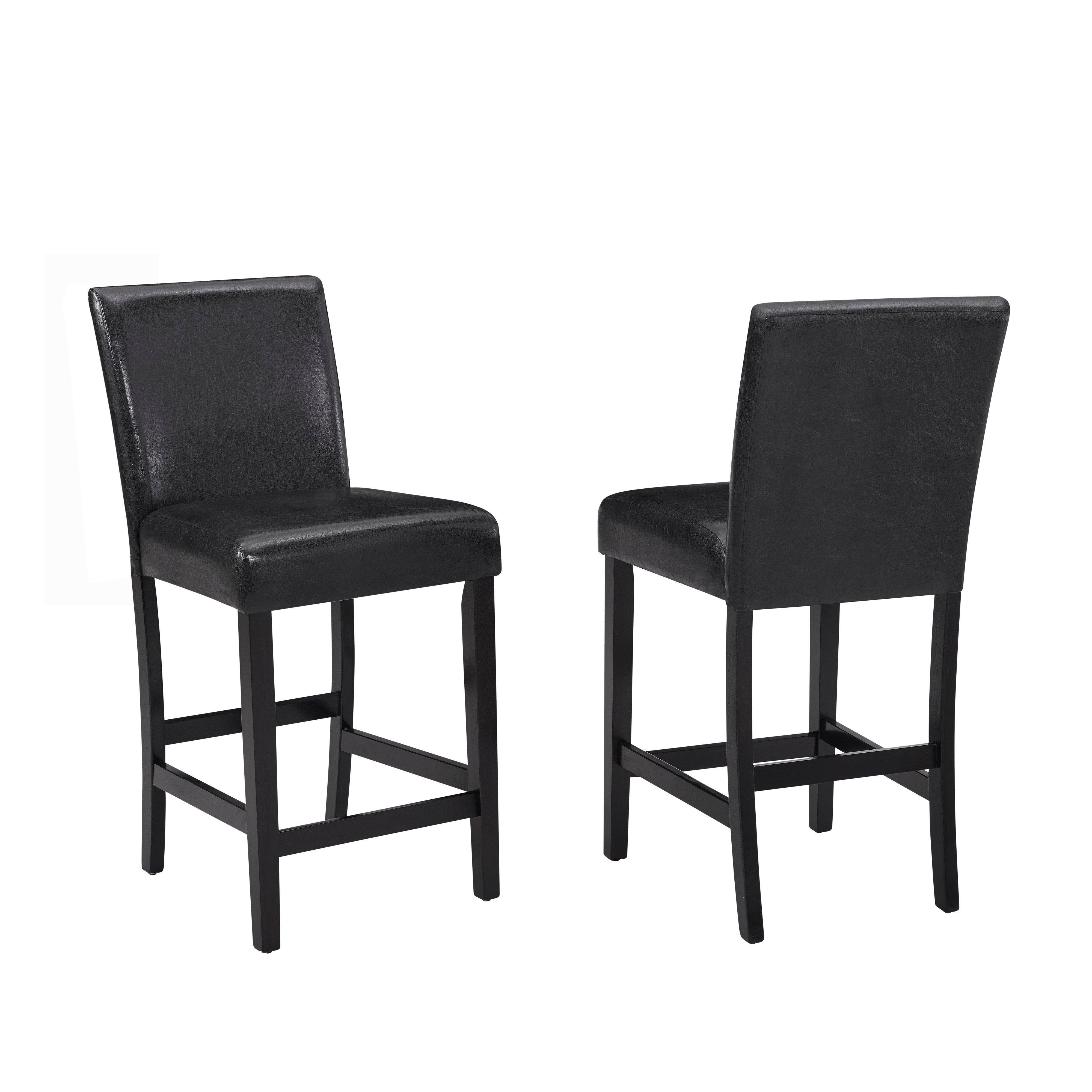 Lennon Black White PU Counter Height Set - Image 3
