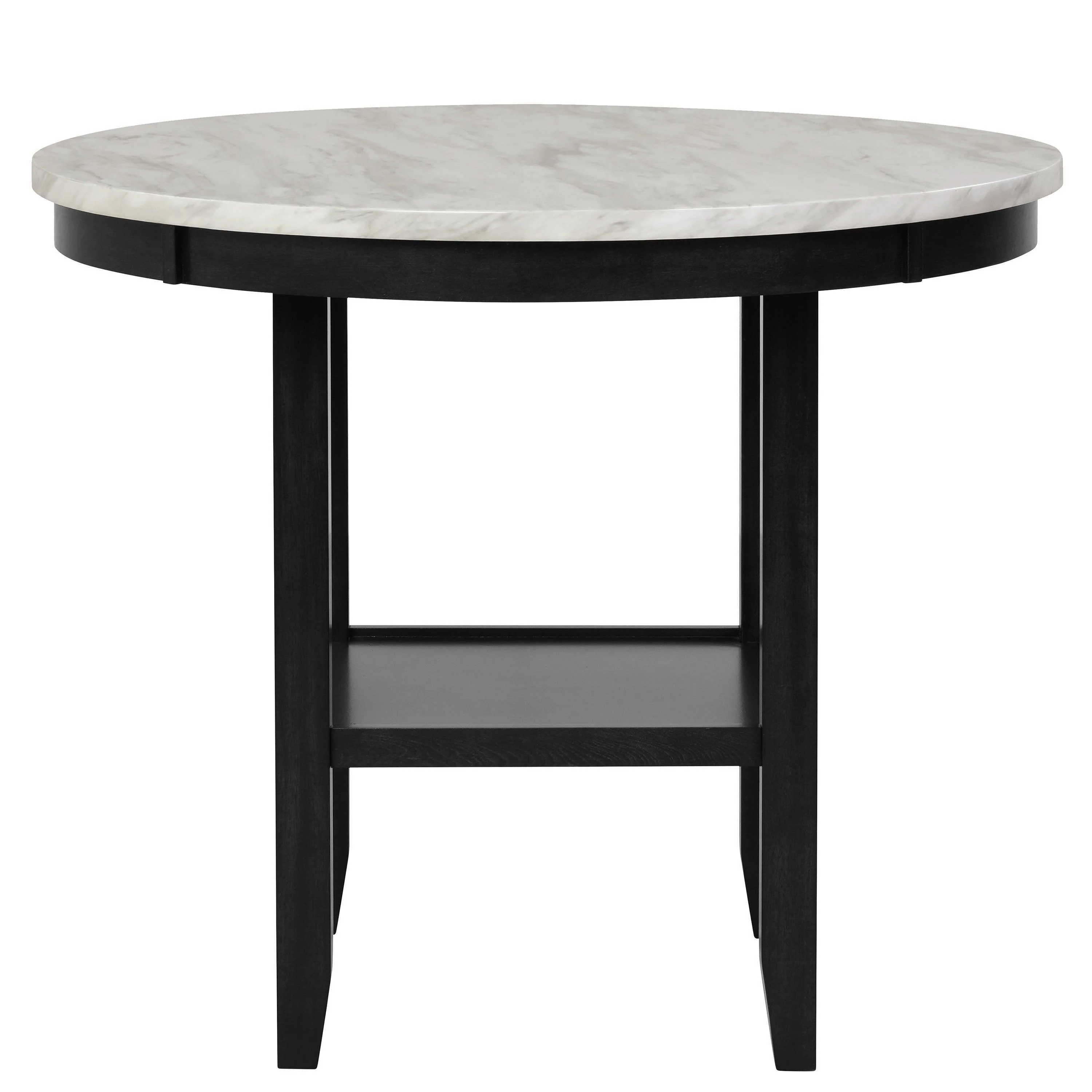 Lennon Blue Upholstered Round Counter Height Set - Image 2