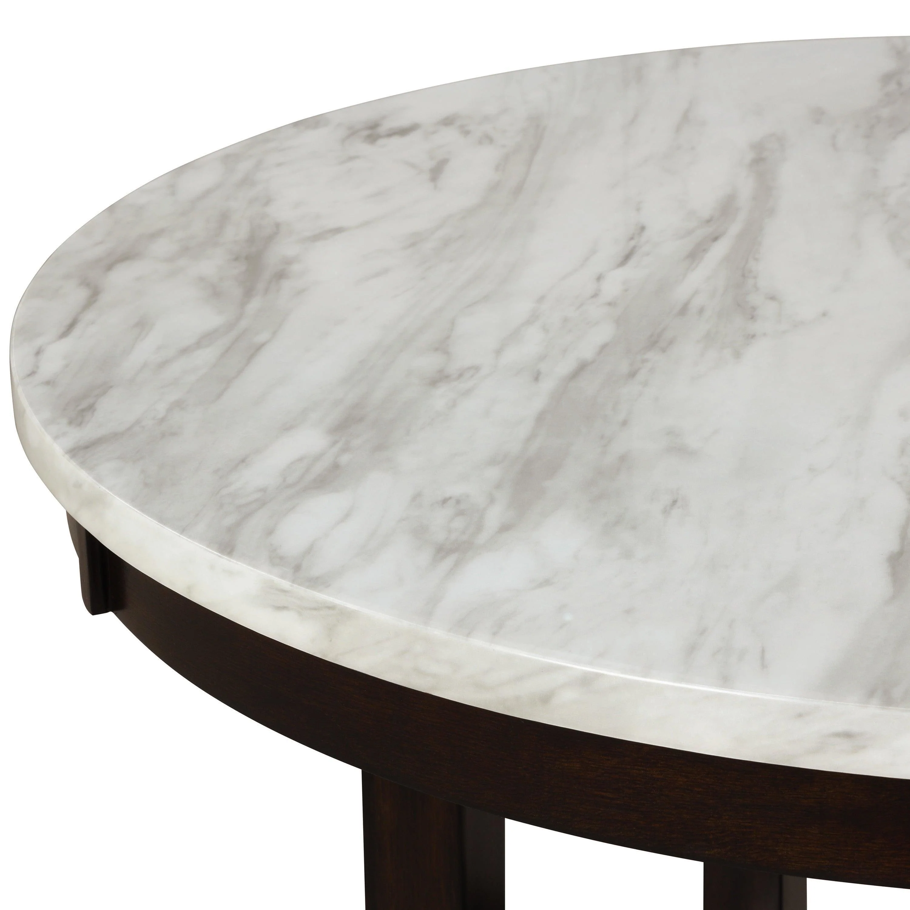 Lennon Blue Upholstered Round Counter Height Set - Image 3