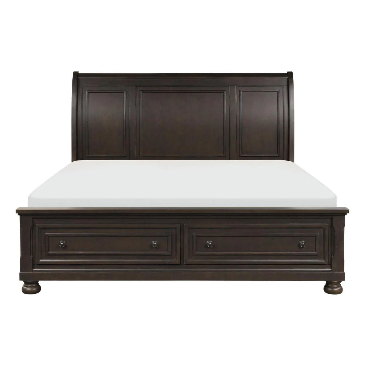 Begonia Gray Brown Platform King Bed - Image 1