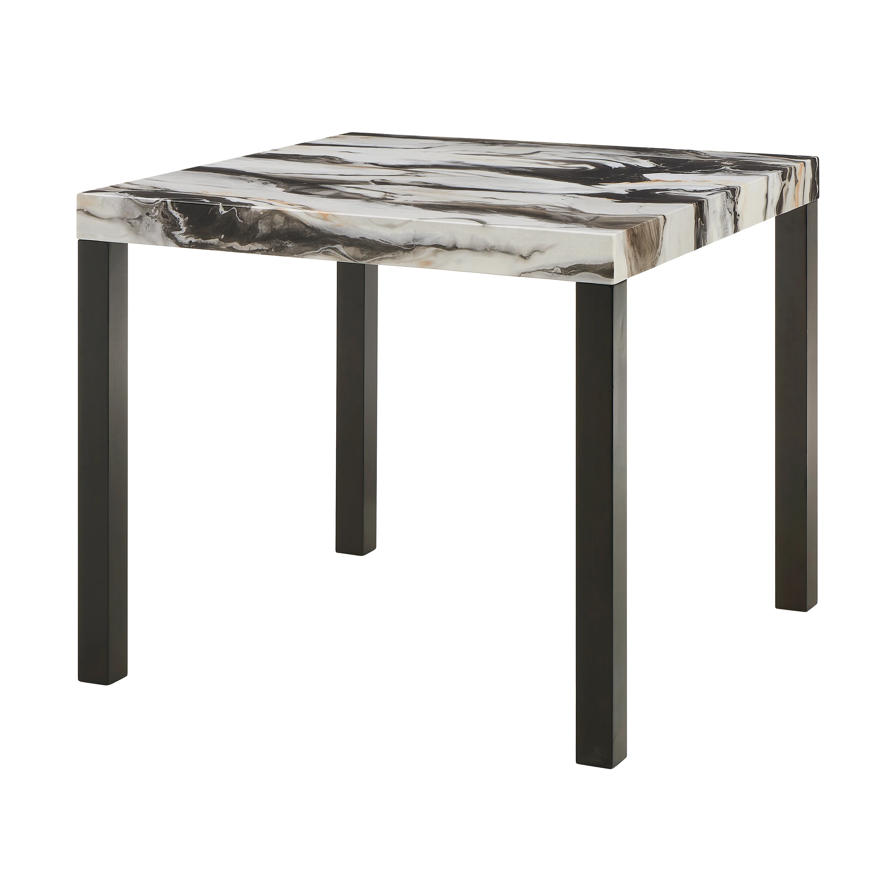Vega Brown Faux Marble Counter Height Set - Image 3