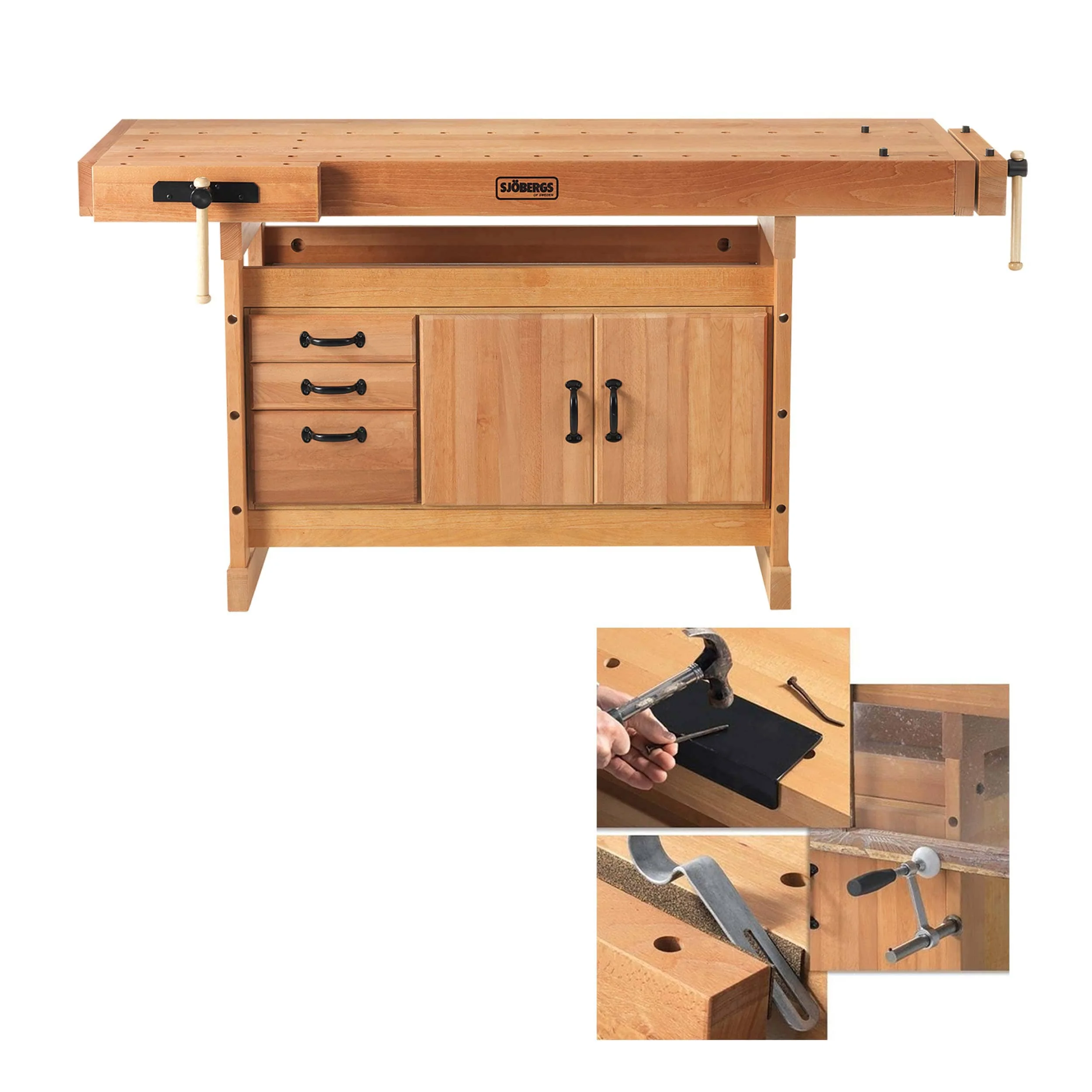 Scandi Plus 1825 Workbench with SM03 Storage Cabinet and Accessory Kit
