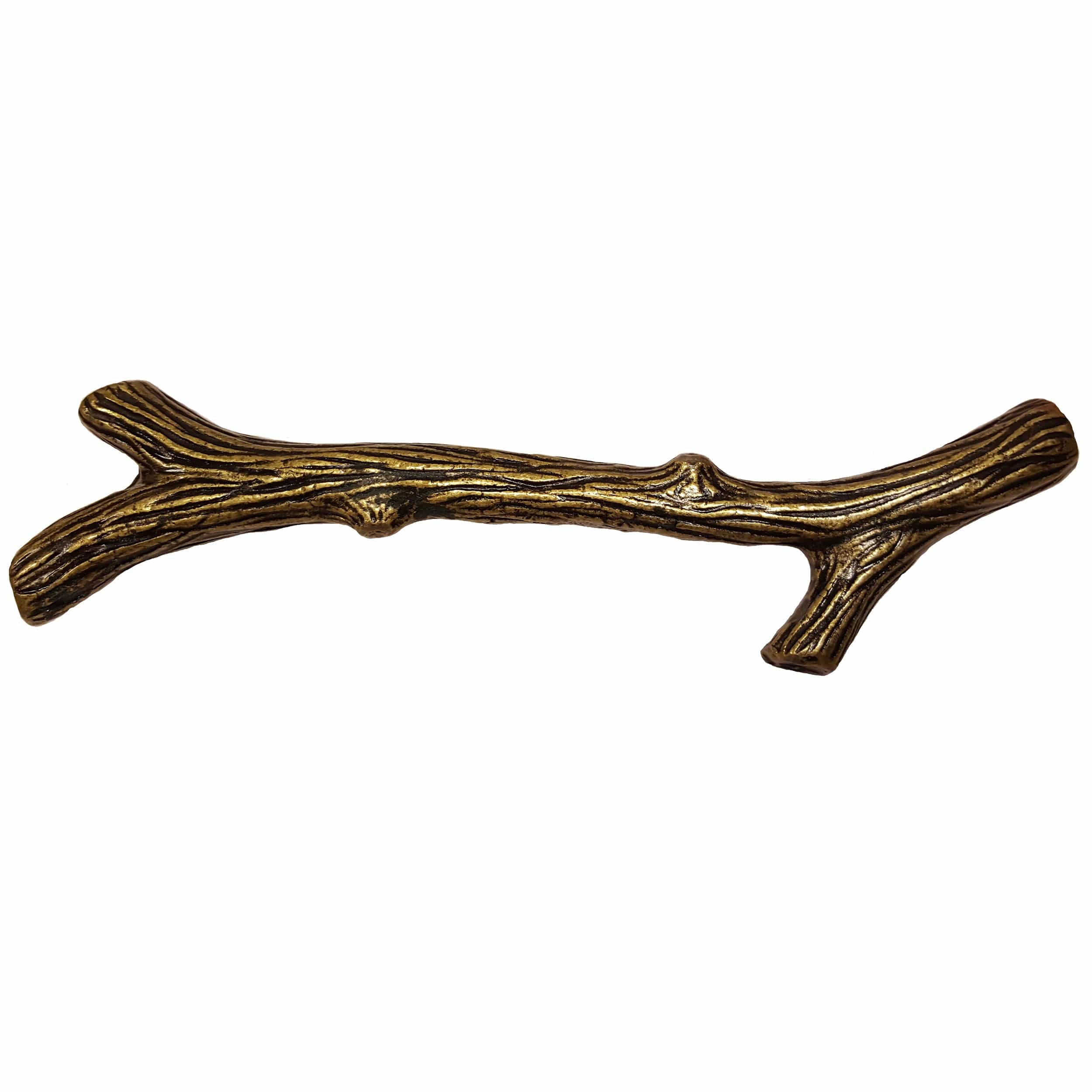 Large Twig Pull, Brass Oxide - Image 1