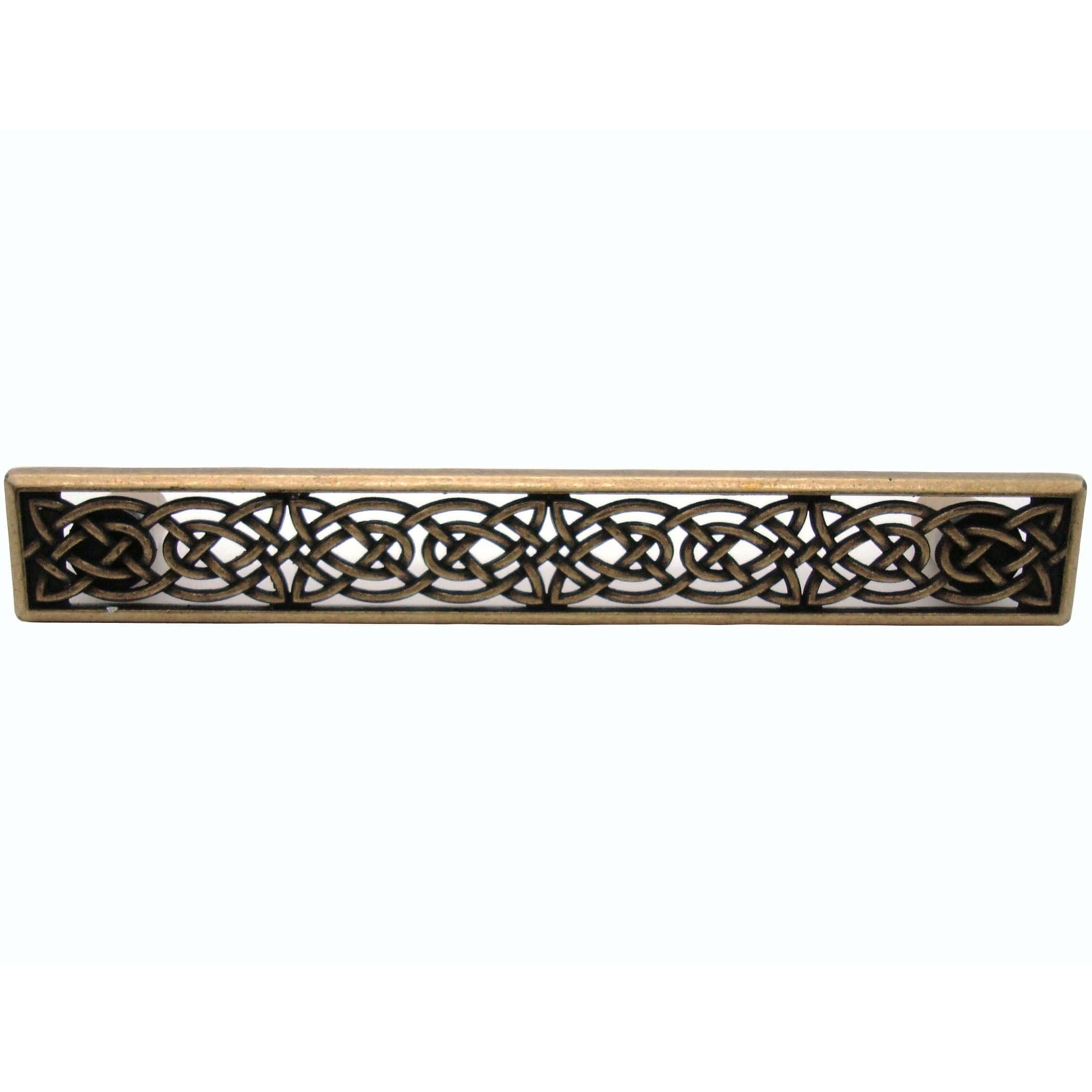 Large Celtic Style Pull, Brass Oxide