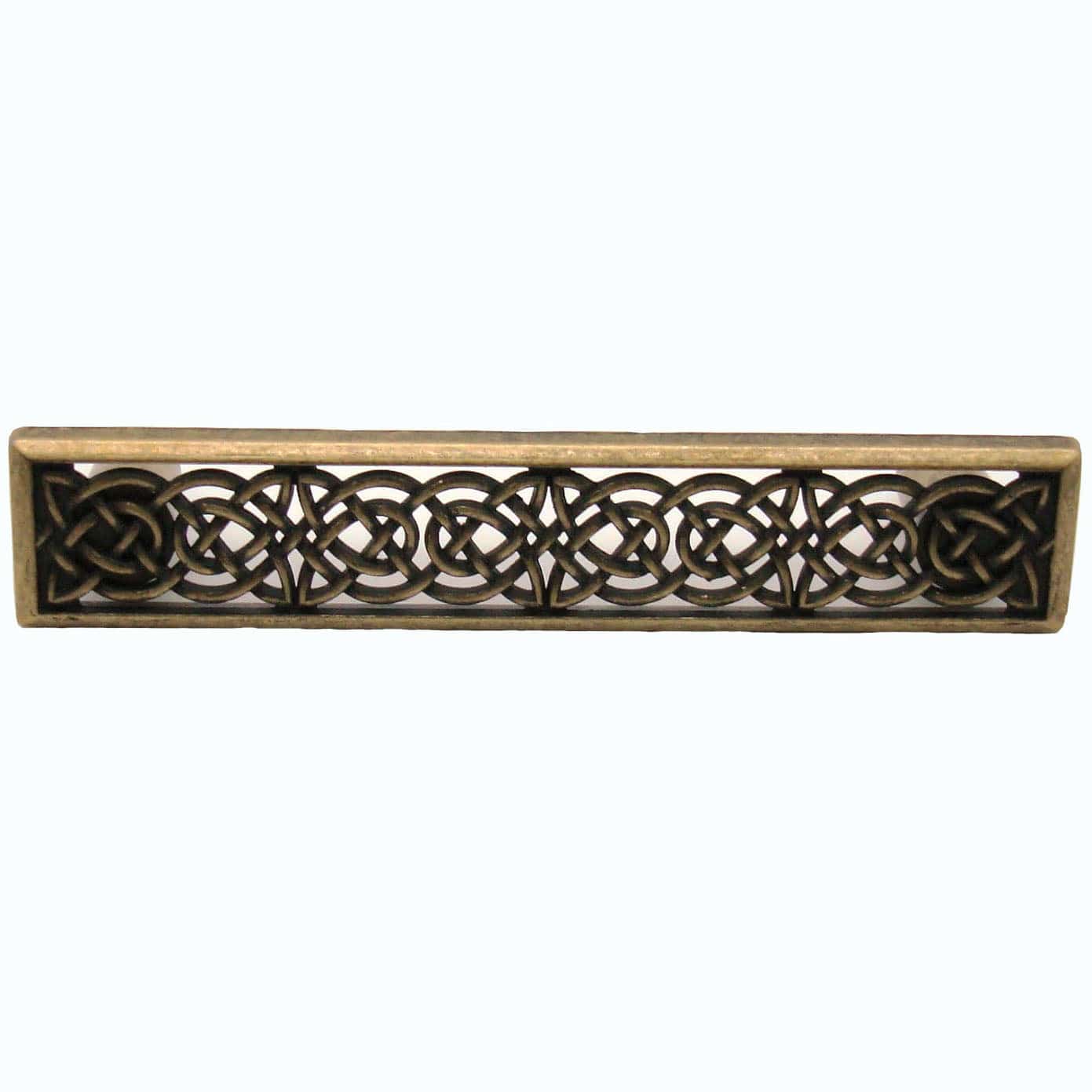 Small Celtic Style Pull,  Brass Oxide - Image 1