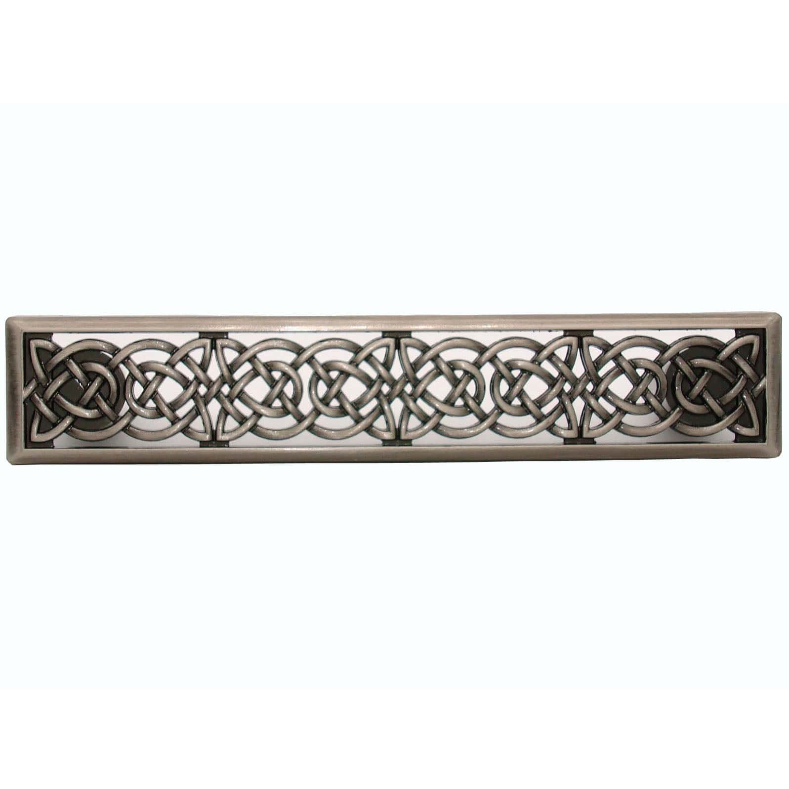 Small Celtic Style Pull, Satin Nickel Oxide - Image 1