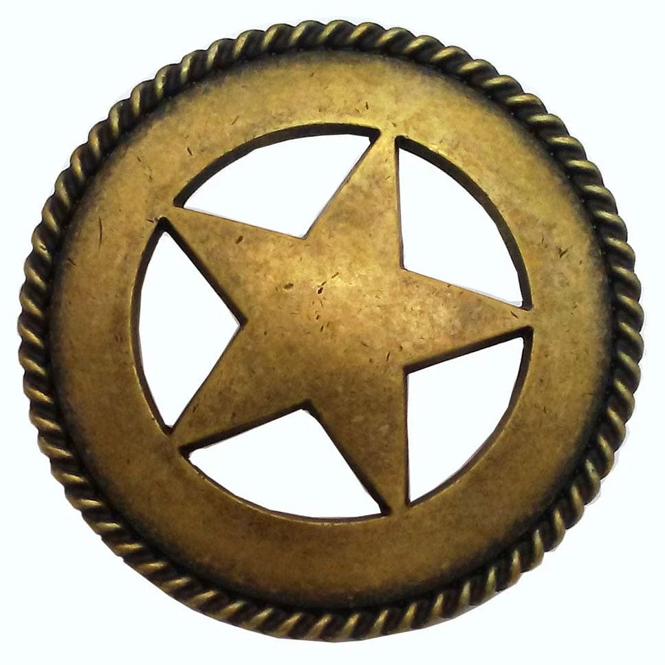 Large Star with Rope Pull, Brass Oxide
