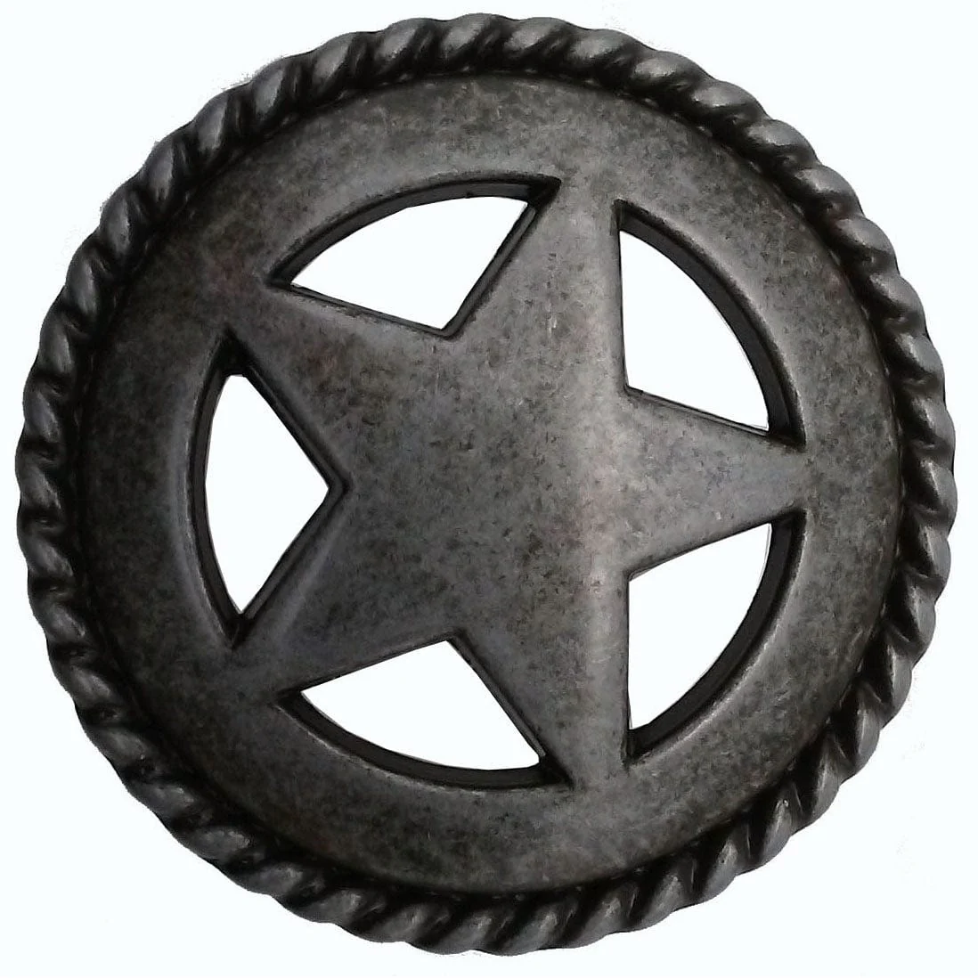 Star with Roped Edge, Pewter Oxide - Image 1