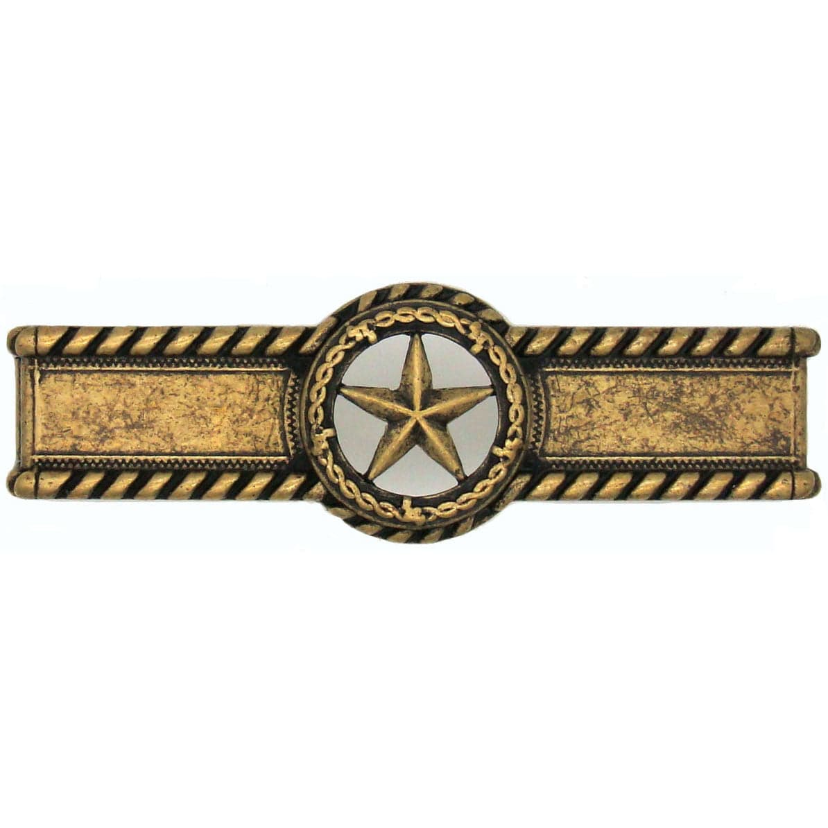 Star with Barbed Wire Pull, Brass Oxide - Image 1