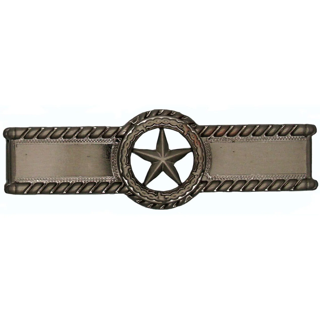 Star with Barbed Wire Pull, Satin Nickel - Image 1