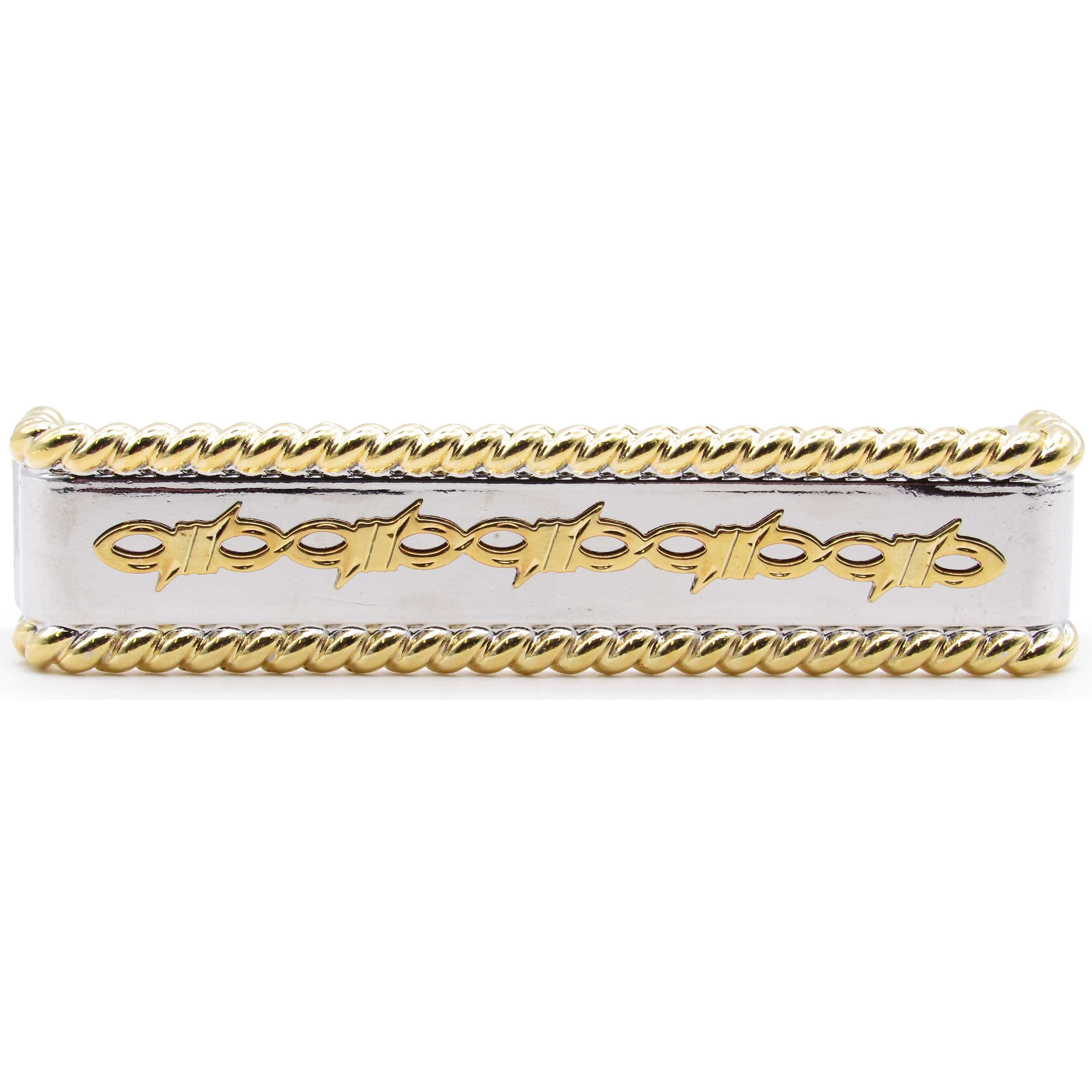 Barbed Wire with Roped Edge Pull, Nickel/Gold - Image 1