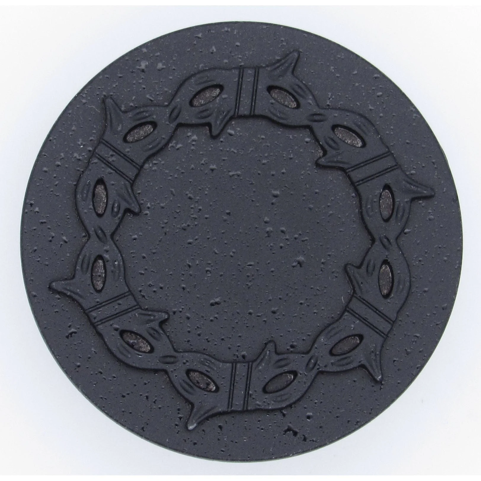 Round Knob with Barbed Wire, Matte Black - Image 1
