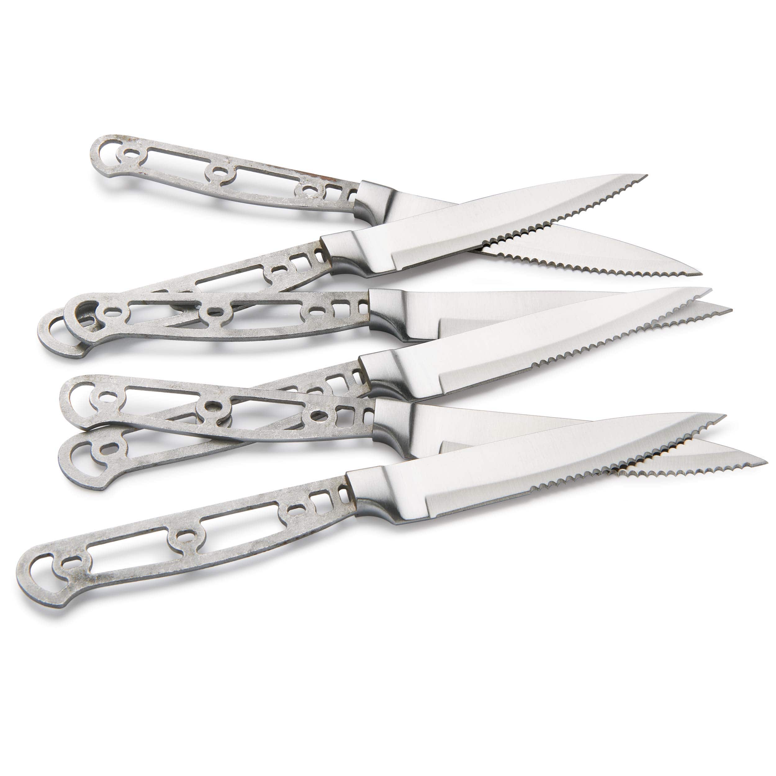Steak Knife Set for Cutting Steak and Other Meats - 9-3/16" - SS - Unfinished Kit - 6 Piece - Image 1