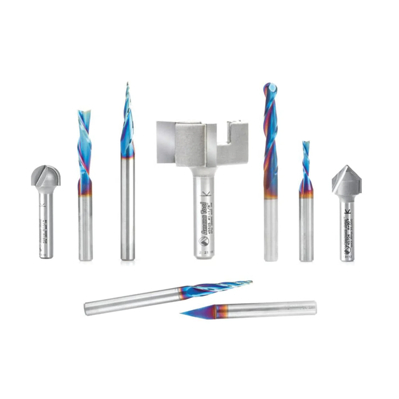 9-piece Spektra CNC Bit Set by Amana Tool