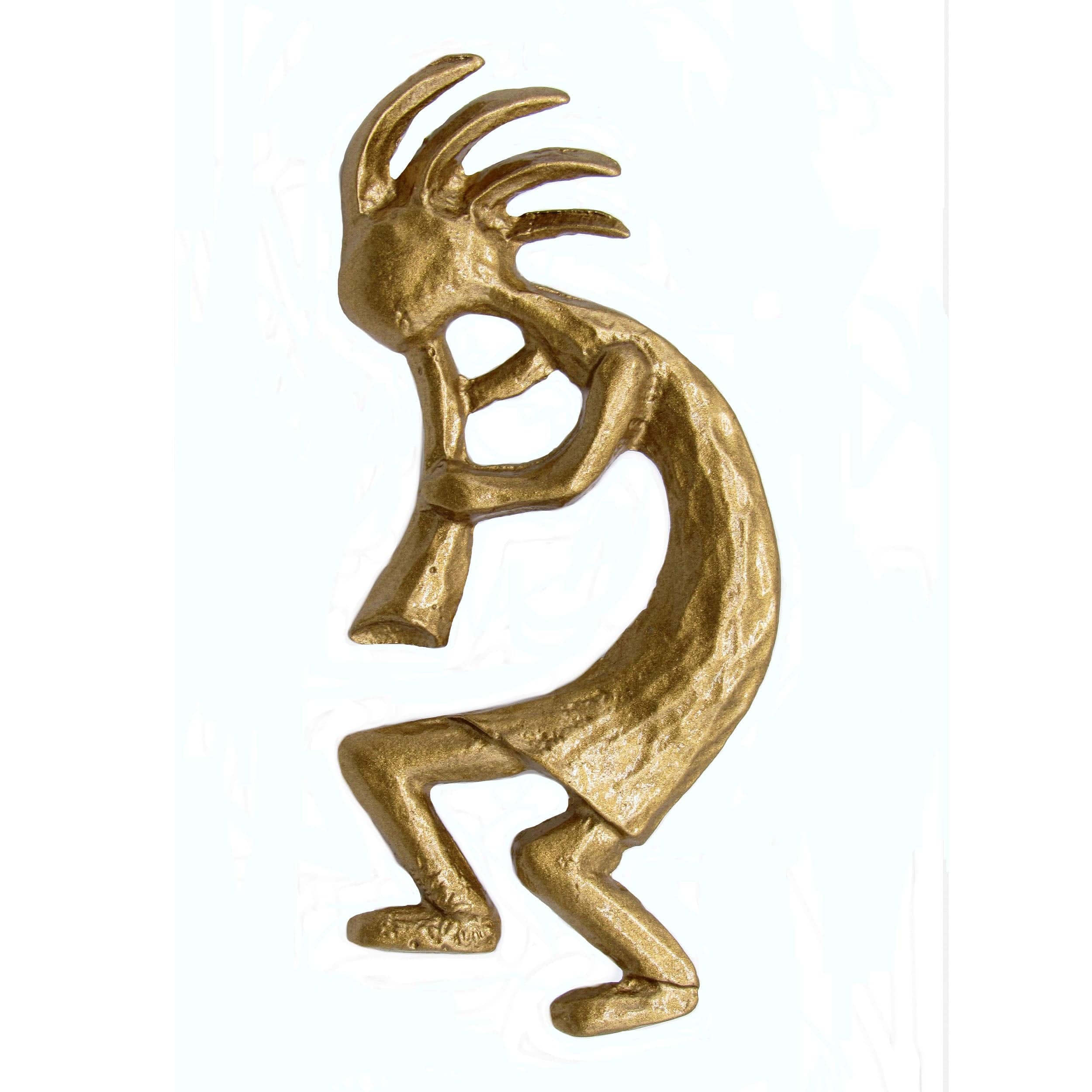 Kokopelli Left Facing Knob, Lux Gold - Image 1