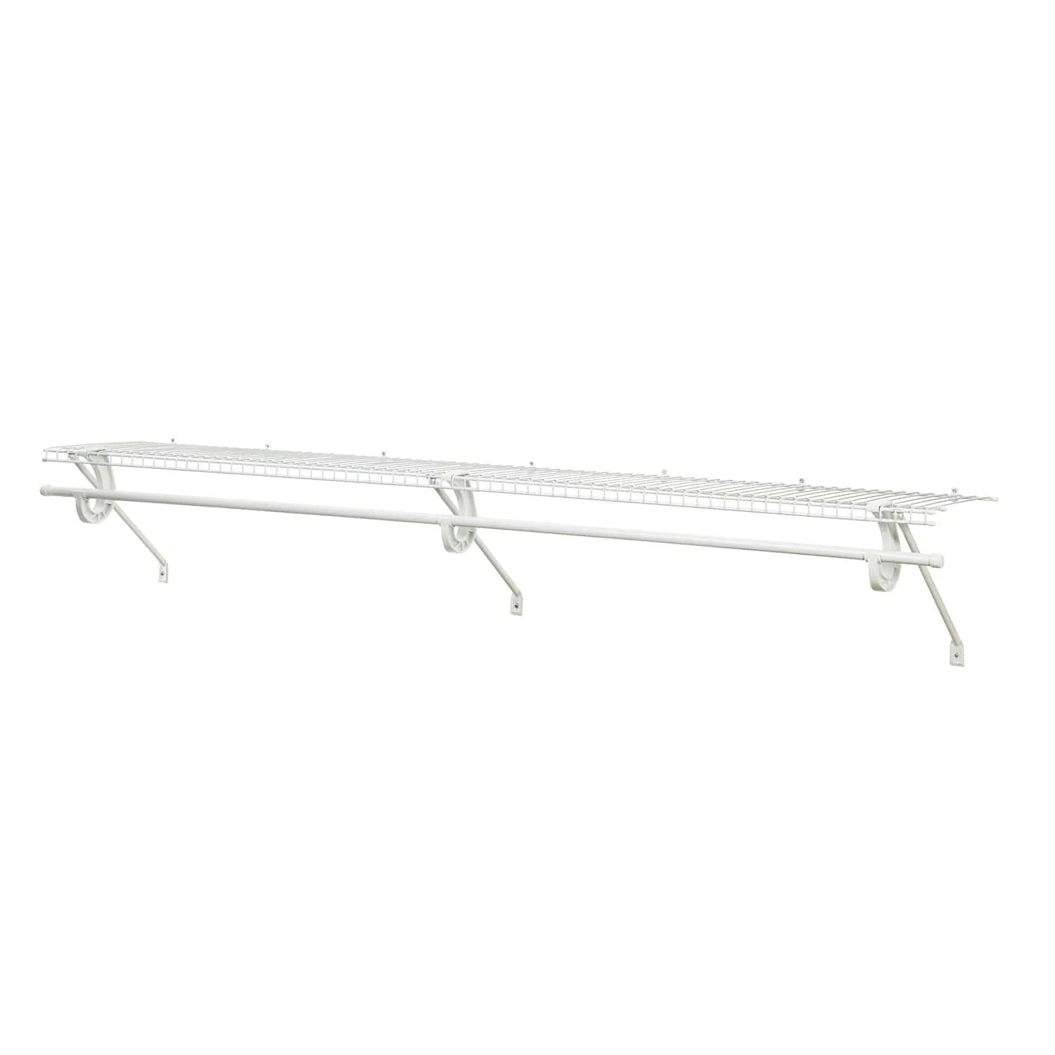 SuperSlide Ventilated Shelf Kit with Hang Rod 72" W x 12" D, White - Image 1