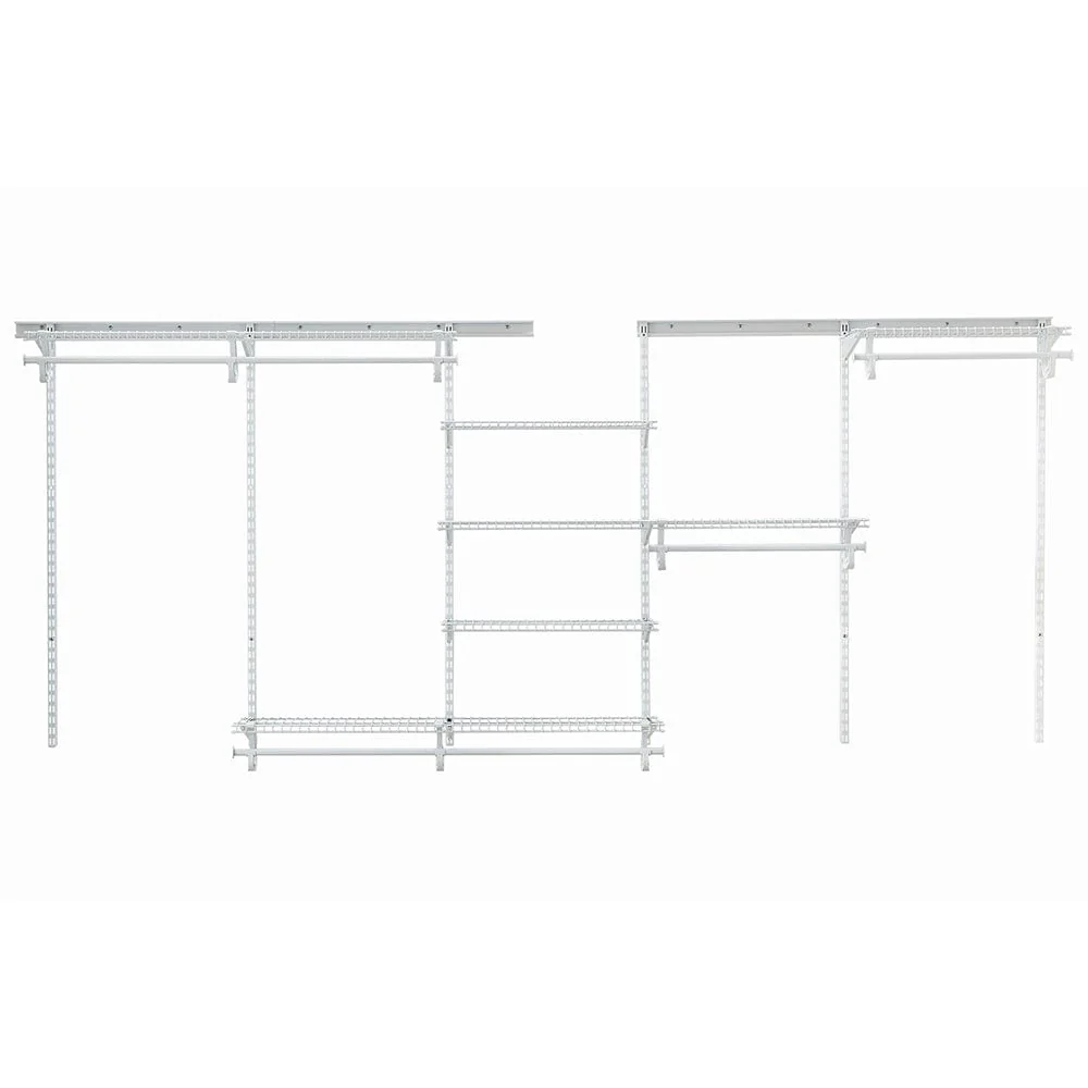 ShelfTrack 6-Shelf Adjustable Closet Organizer 7′ – 10′ W, White