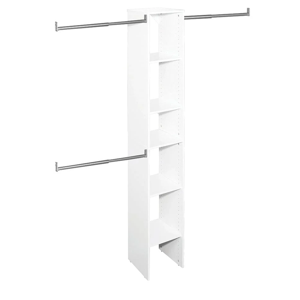 SuiteSymphony 12″ W Starter Closet Tower Kit, Pure White