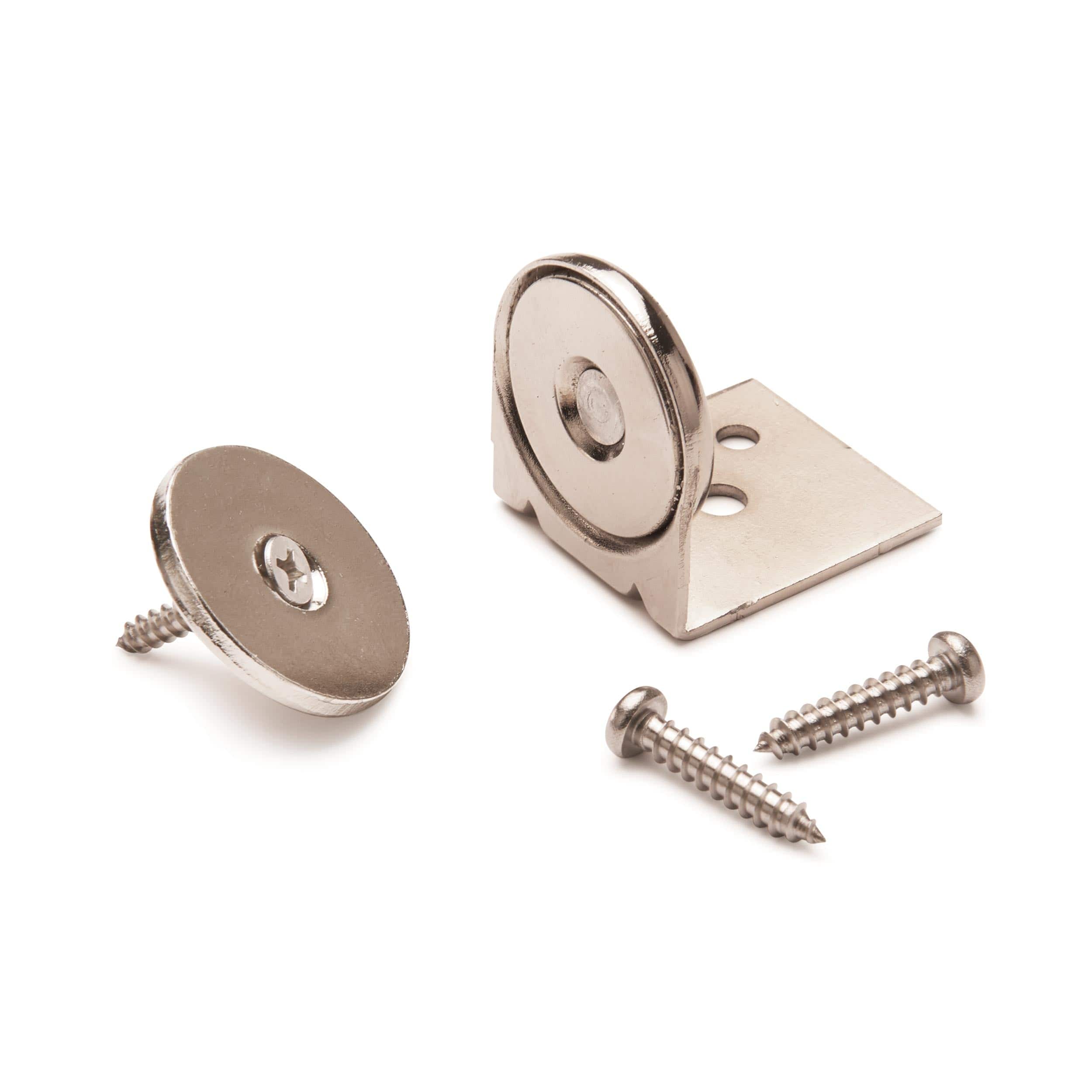 Stainless Steel Magnetic Latch with Bracket 1″ Dia 40 lbs Holding Strength