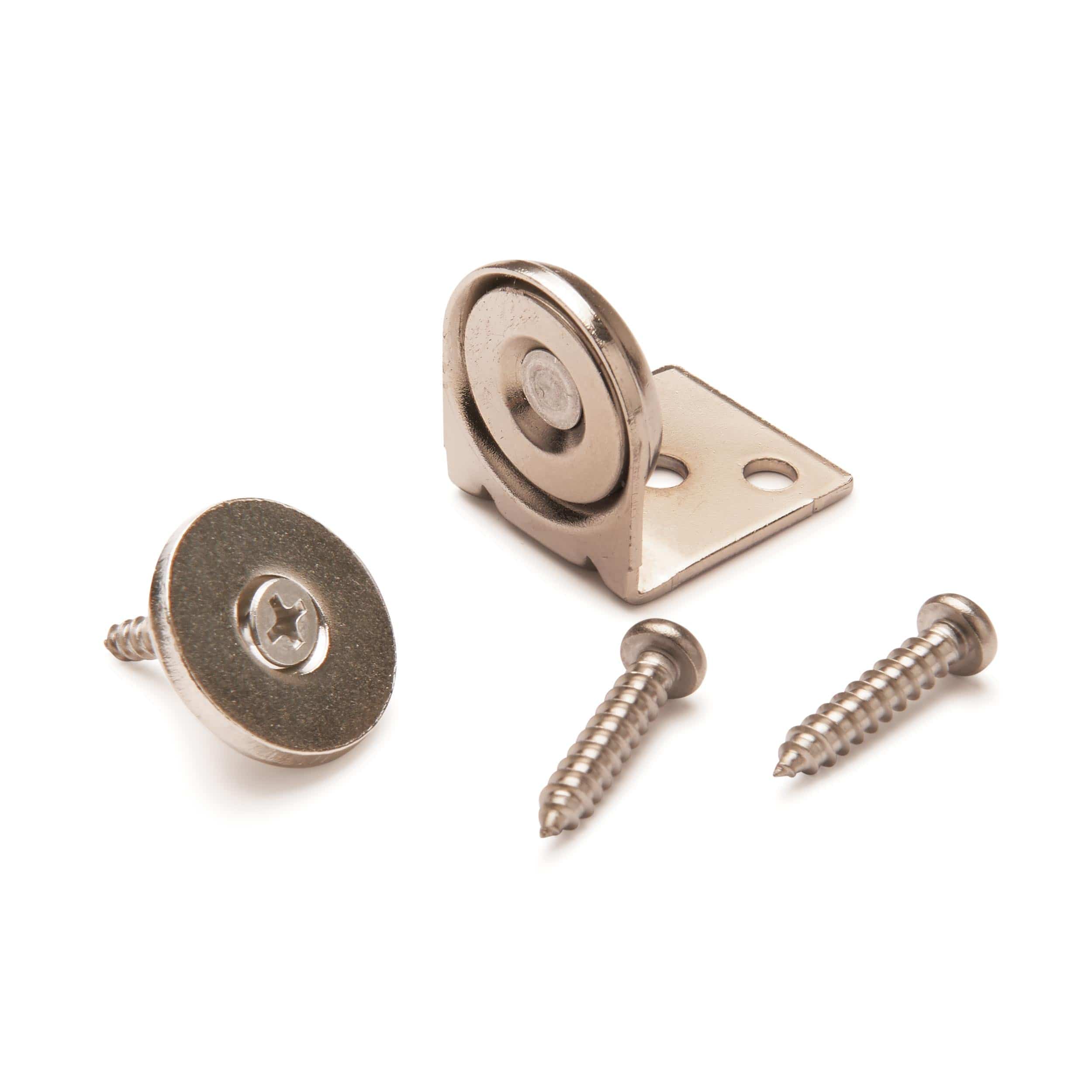 Stainless Steel Magnetic Latch with Bracket 3/4″ Dia 20 lbs Holding Strength